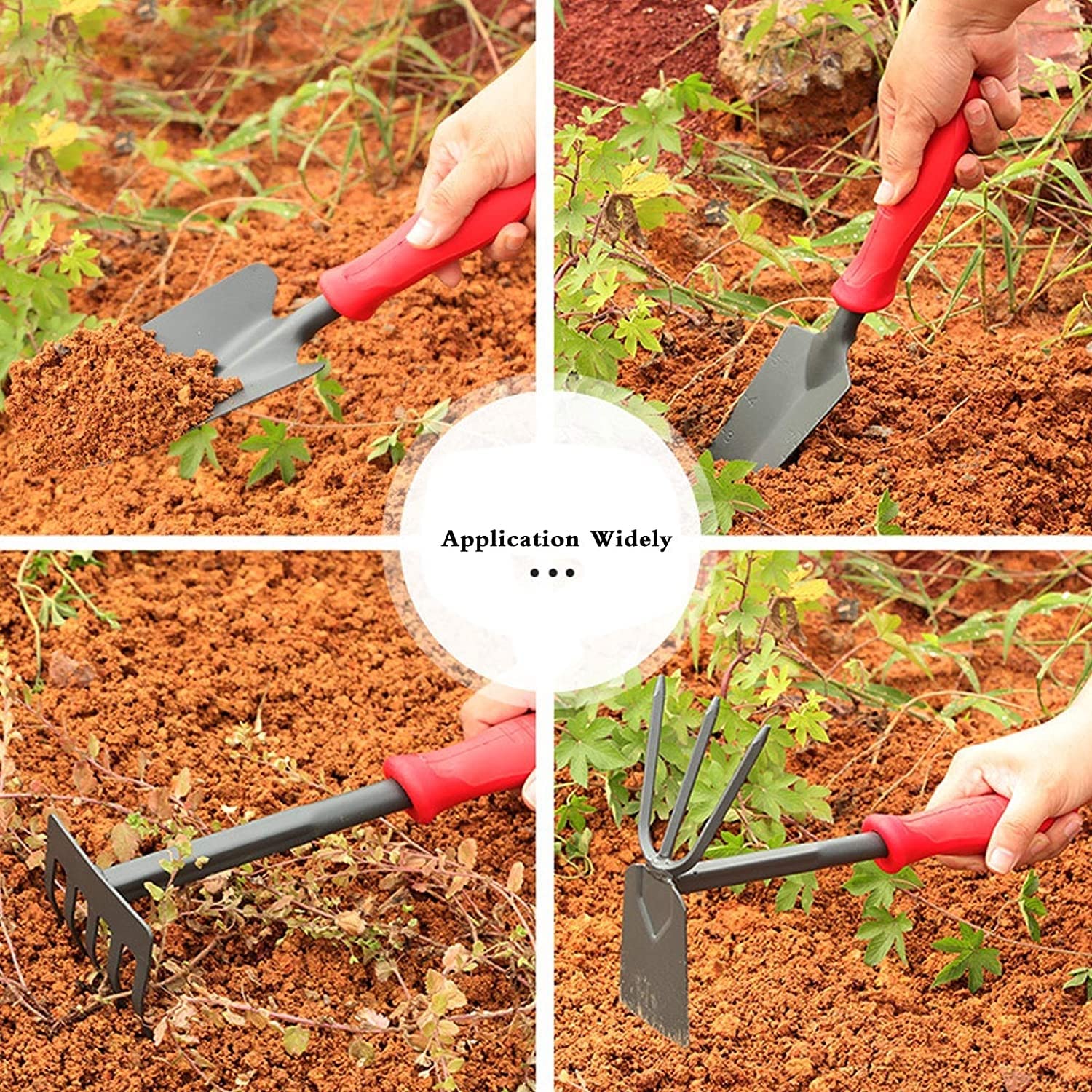 Gartenwerkzeug-Set, 5-teiliges Gartenarbeits-Handwerkzeug-Set for den Außenbereich, strapazierfähiges Gartenwerkzeug-Set mit weichem Gummigriff Gartengeschenke für Frauen Männer
