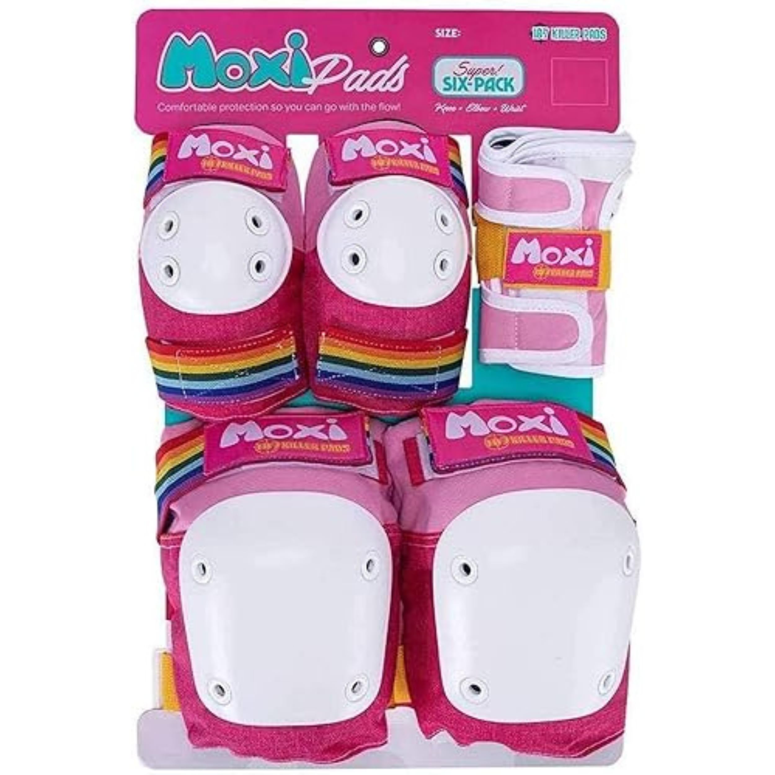 187 Killer Pads Moxi Skate Knee Pads, Elbow Pads, and Wrist Guards, Six Piece Pad Set