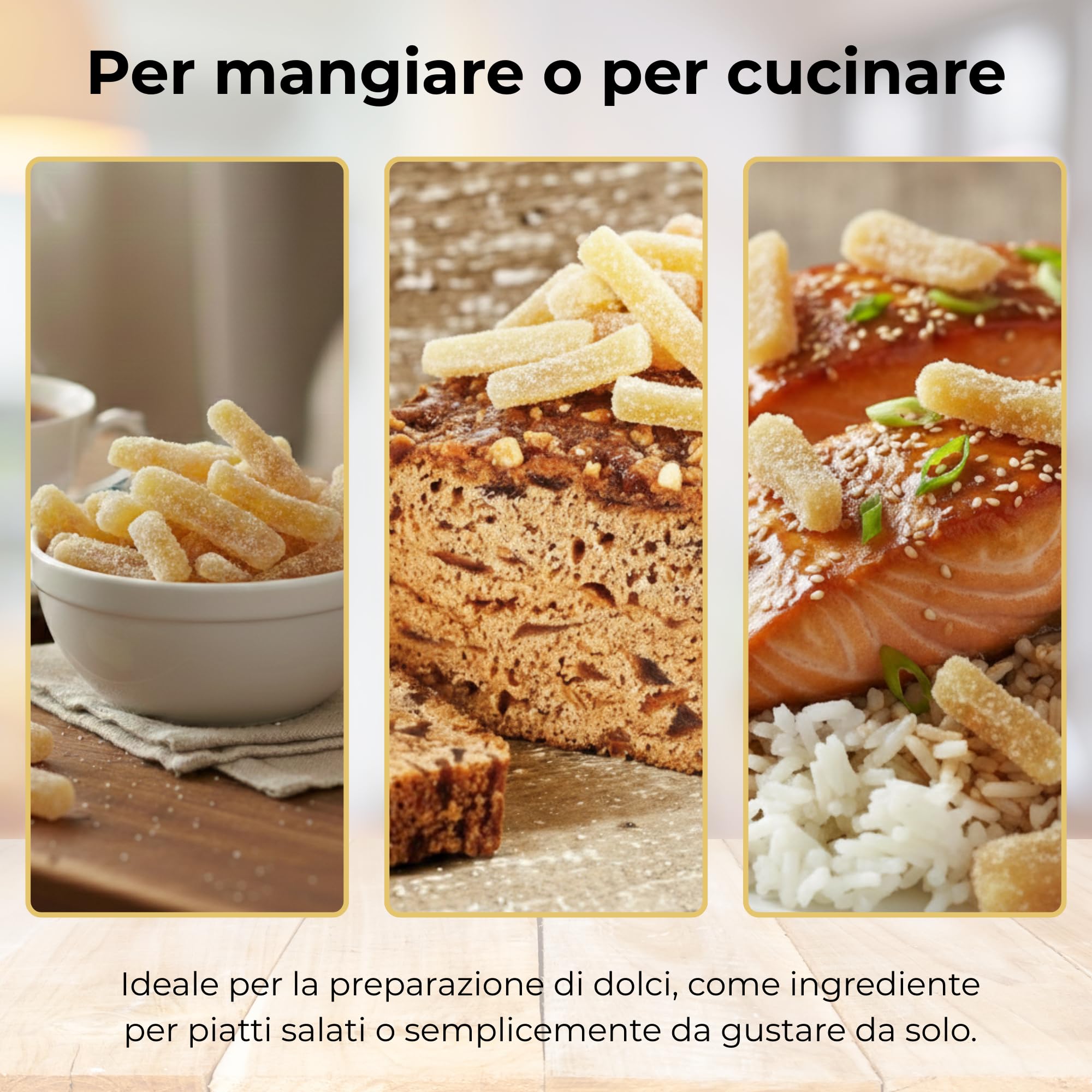MA bio-épicerie - Zenzero Candito Bio in Bastoncini 870 g - Zenzero Disidratato Sfuso Senza Conservanti - Confetteria Naturale per Degustazione