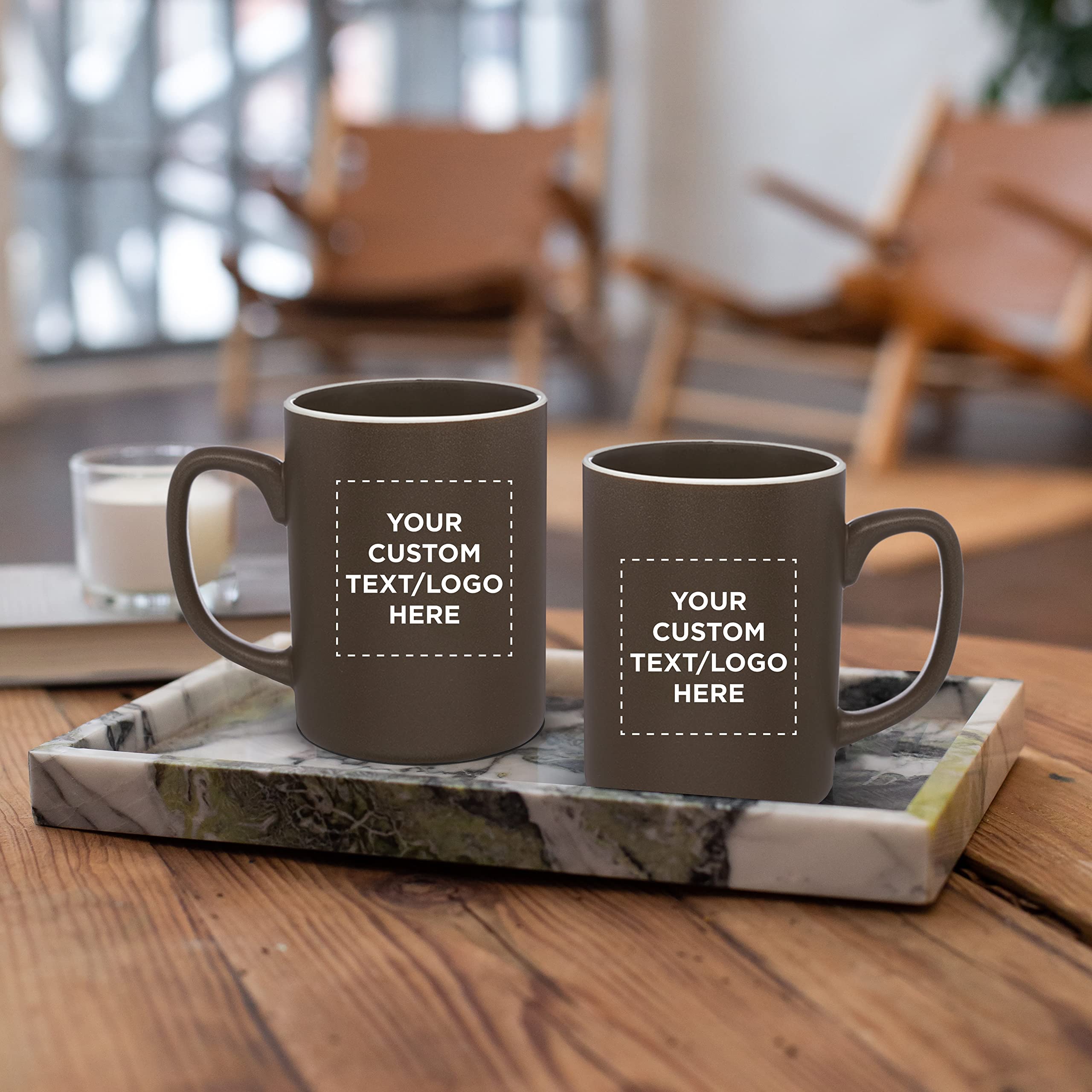 Amazon.com: Custom El Grande Matte Ceramic Mugs 20 oz. Set of 36,  Personalized Bulk Pack - Perfect for Tea, Espresso, Cappuccino, Hot Cocoa -  Dark Brown : Home & Kitchen