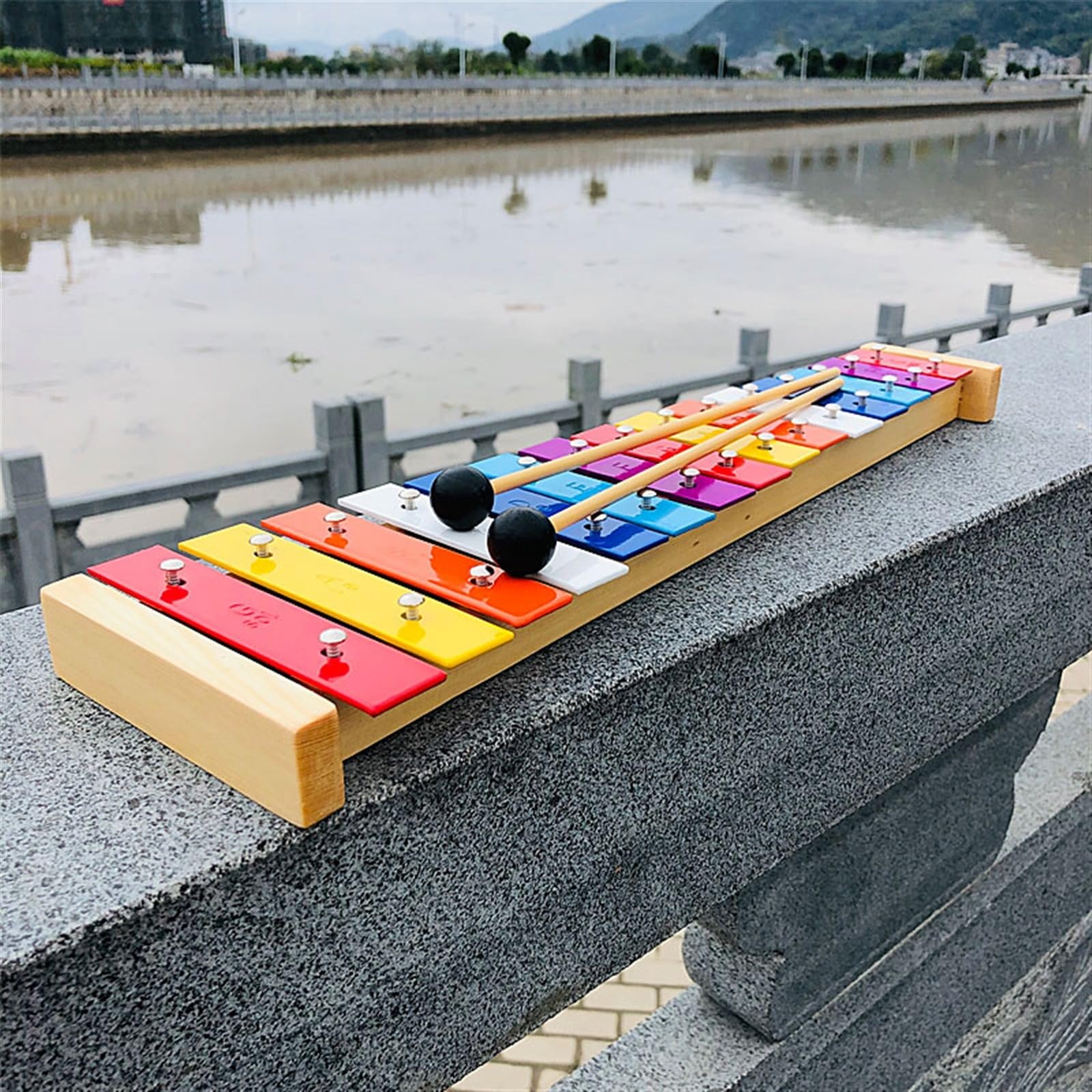 Xilofoni Percussion Kit Strumento Musicale A Percussione Xilofono Con Piastra In Alluminio Pianoforte A Percussione Colorato A 15 Toni