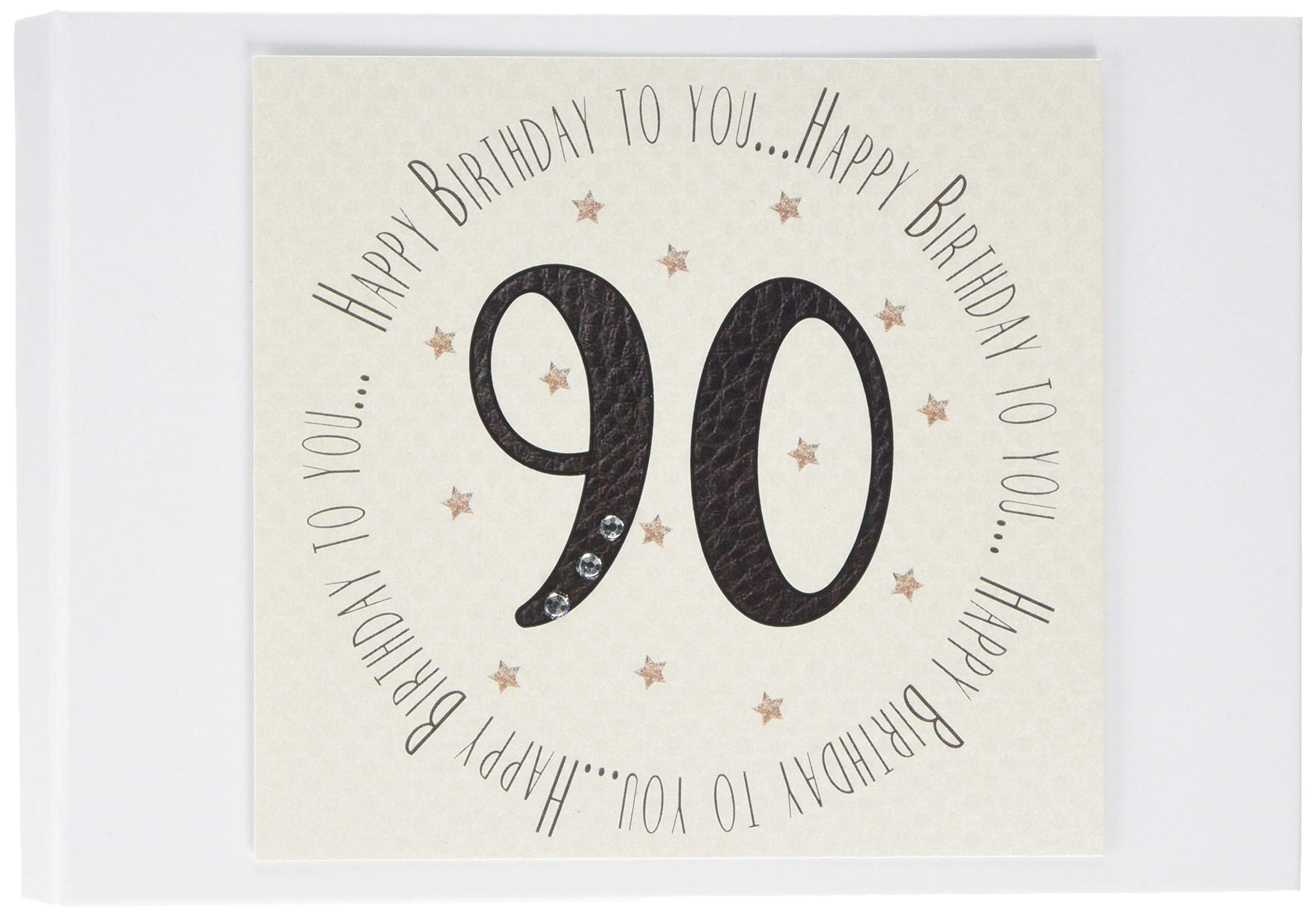 White Cotton Cards 90th Birthday Memories Photo Album (MTGA90T), of