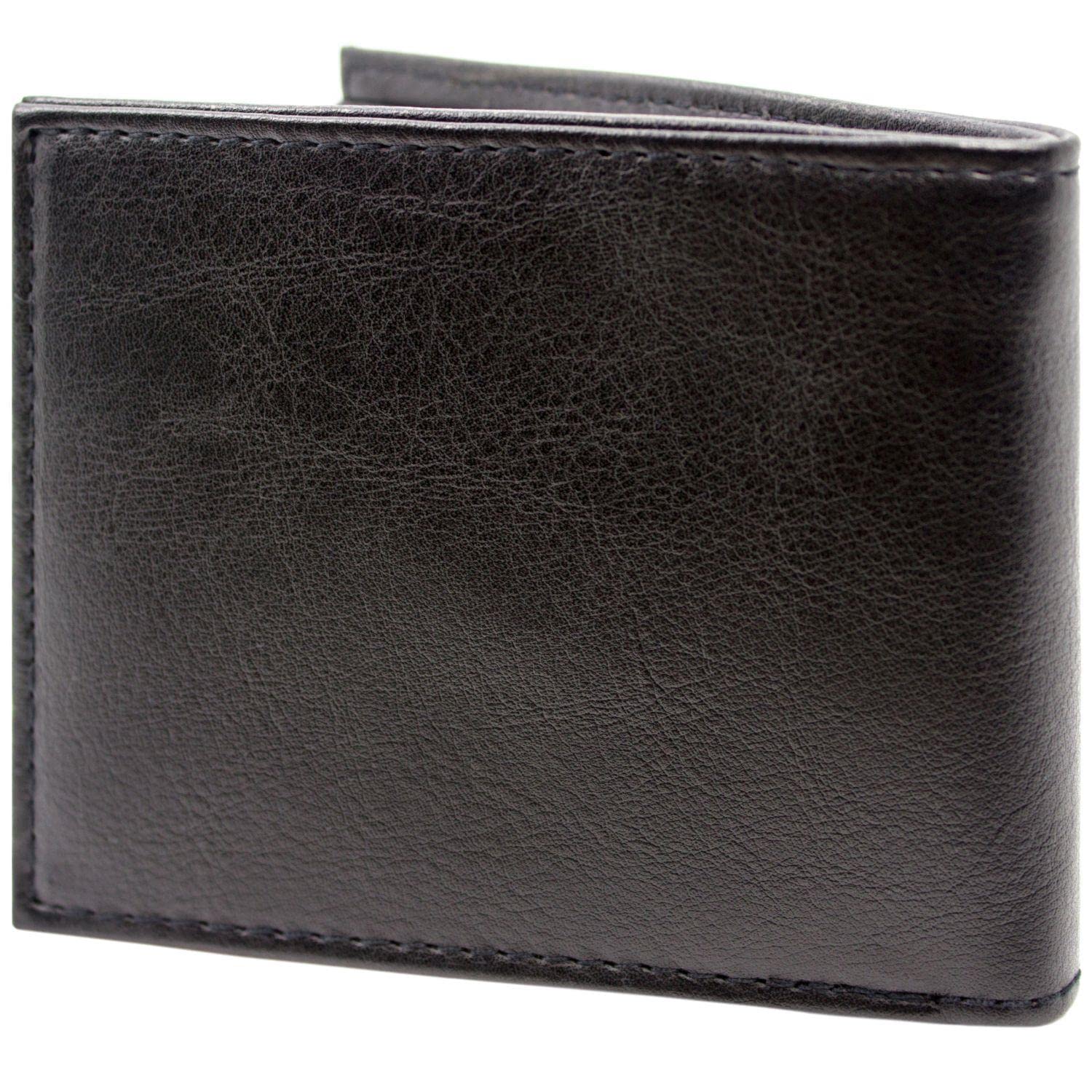Thunderstruck AC DC Rock Band Back In Black Billetera/Cartera con Compartimento para ID y Tarjetas, Negro