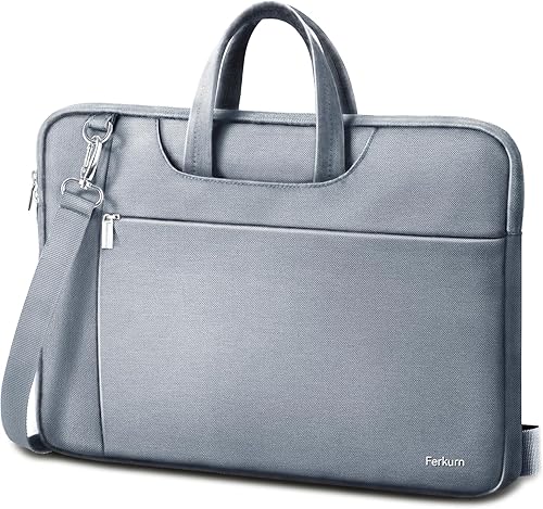 Ferkurn Funda para laptop para mujeres y hombres, funda para computadora con hombro, compatible con HP Envy Gris Claro,Negro,Índigo