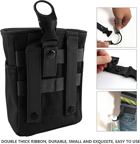 Miniatura 7 de Bolsa de tiza con cordón para escalar en roca con un mosquetón, diferentes bolsillos para escalar bouldering, gimnasia, bolsa de gimnasio, ajuste