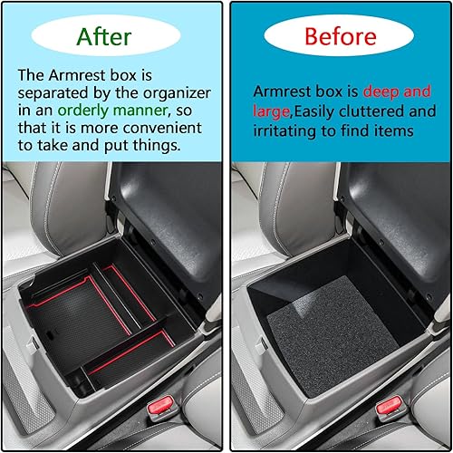 Miniatura 4 de EDBETOS Bandeja organizadora de consola central compatible con accesorios Kia Carnival KA4 2022 2023 2024, bandeja de almacenamiento para