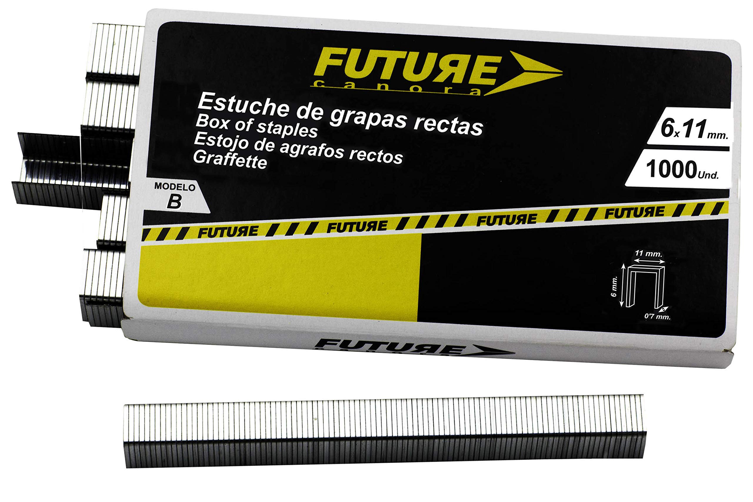 Future 795002 Graffetta Dritta Mod. B, 06 mm x 11 mm, 1000 pezzi