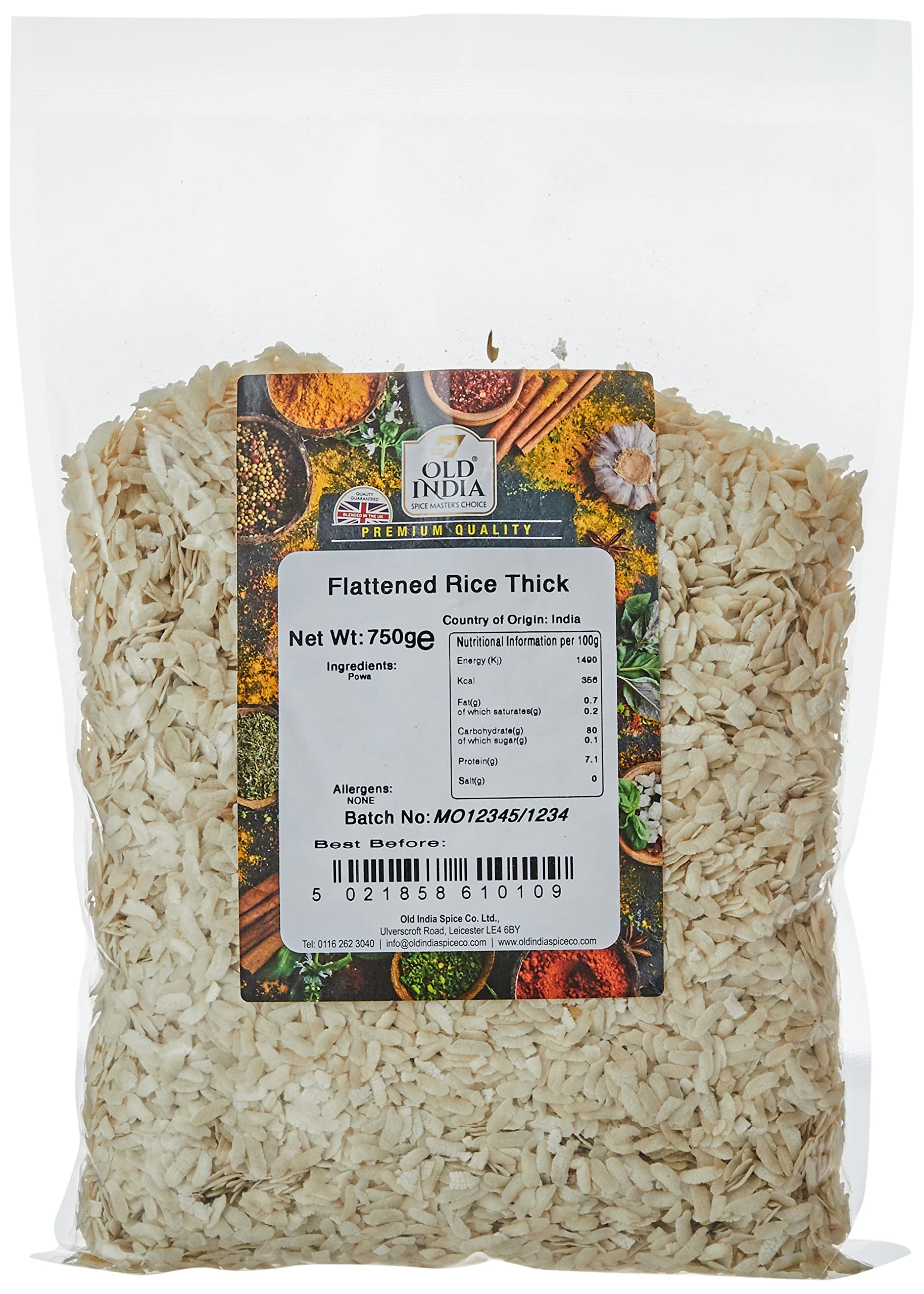 Old India Flattened Rice Thick 750g