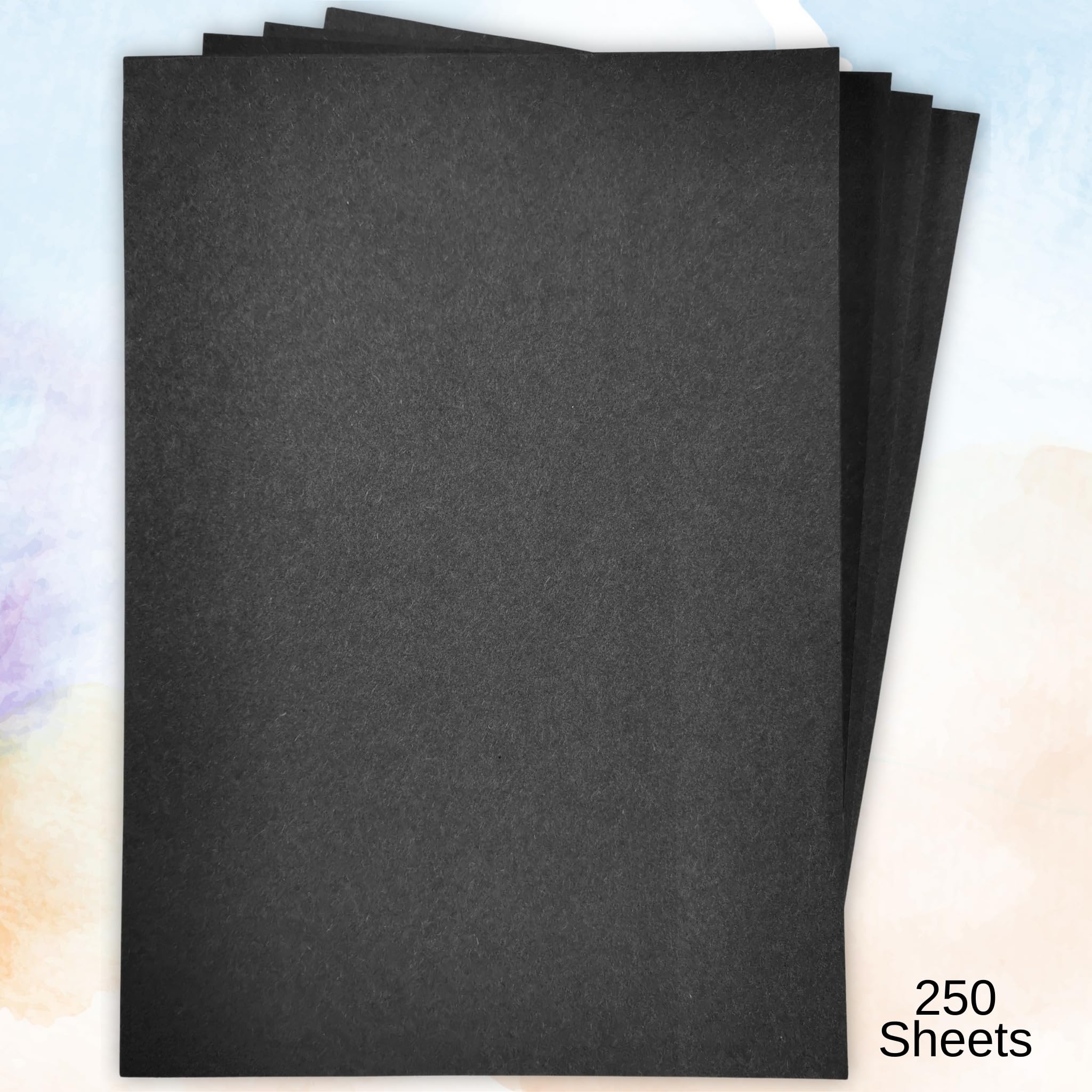 Recycled A3 Black Sugar Paper 250 Sheets, Great Arts and Crafts for Drawing Painting & Scrapbooking Supplies. 42 x 29.7cm Sheet Size - Image 3