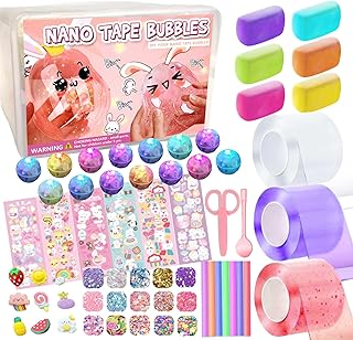 3 Types Nano Tape Bubble Bubbles Kit for Kids with Step-by-Step Video Tutorials, Nano Magic Tape Bubbles, Nano Tape Squishy Kit