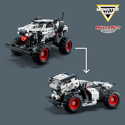 Miniatura 2 de LEGO Technic Monster Jam Monster Mutt Dálmata, juguete de carreras 2 en 1, idea de regalo de cumpleaños, juguete de construcción de bricolaje,