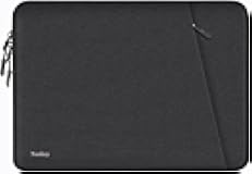 Laptop Case 15.6 inch, Shockproof Protective Computer Sleeve Cover with Accessories Pocket, Water Resistant Traveling Carrying Laptop Bag Compatible for MacBook Dell HP Acer Asus Lenovo, Black