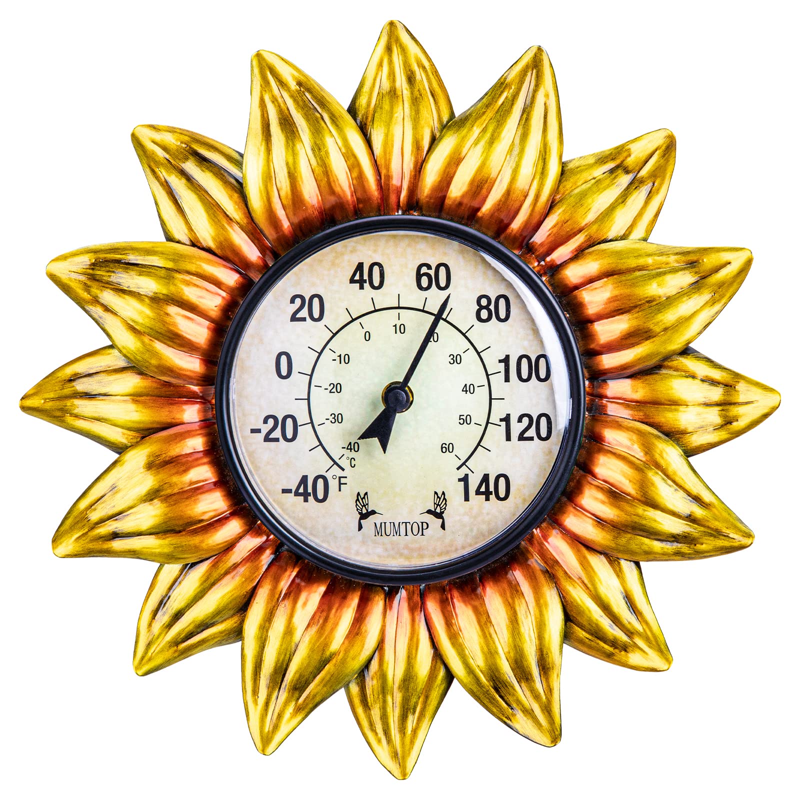 Thermometer Sonnenblume Gold