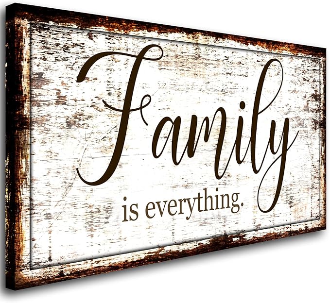 Family is Everything Wall Decor-Rustic Farmhouse-Family Signs