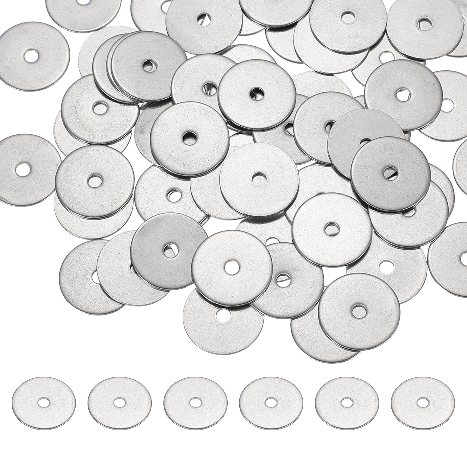 PATIKIL M3 x 20mm Metal Screw Washers Set, 66Pcs 304 Stainless Steel Flat Washers for Screws Bolts Factories Home Outdoor Projects