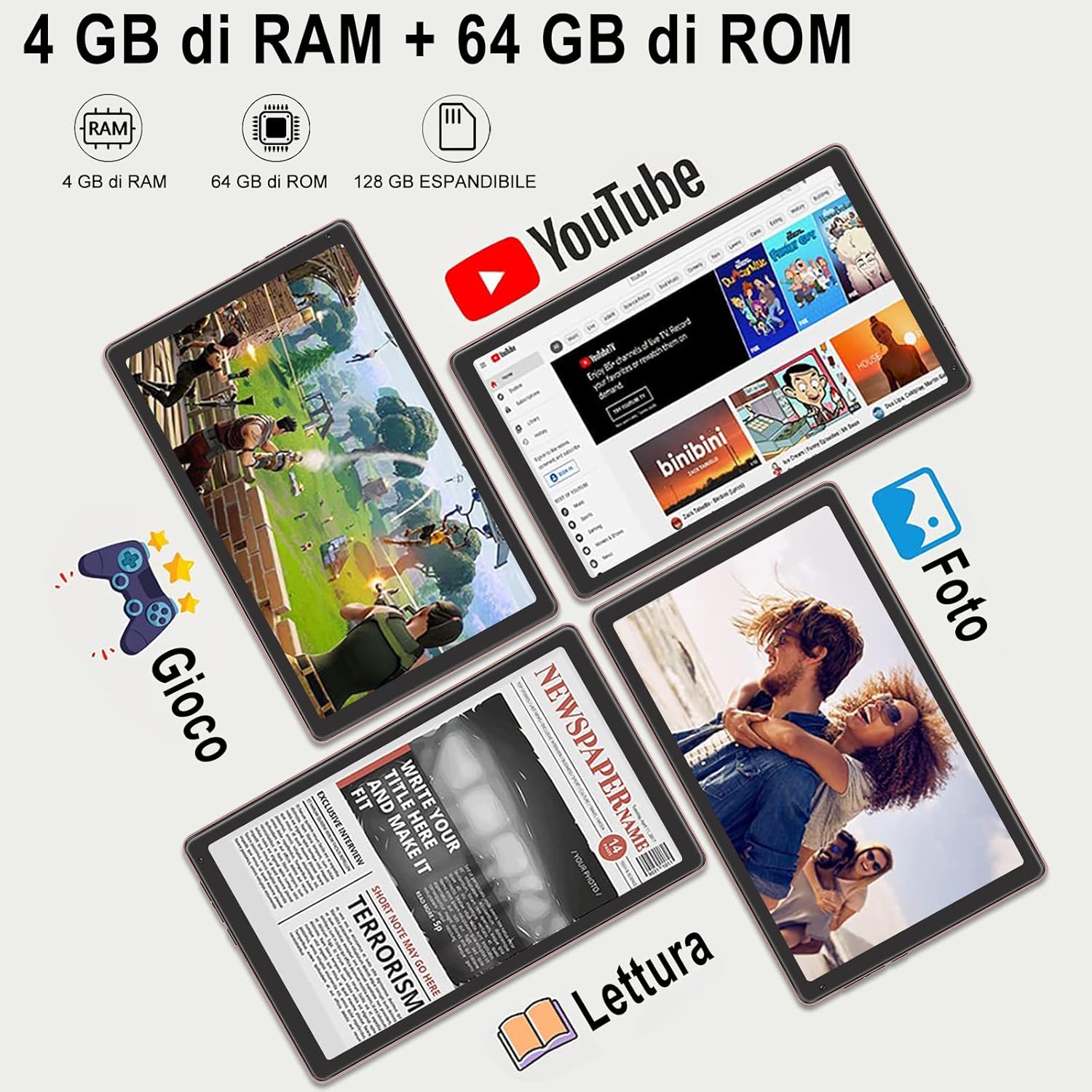 SEBBE Tablet Android 11 Tablet 10.36 Pollici, Octa-Core Tablet 4GB RAM+64 GB ROM (128 GB Espandibili), 5MP+8MP/8000mAh/1332 * 800 HD Pixels/Bluetooth/WiFi, Tablet con Penna+Custodia+Cuffie,Oro SEBBE Tablet Android 11 Tablet 10.36 Pollici, Octa-Core Tablet 4GB RAM+64 GB ROM (128 GB Espandibili), 5MP+8MP/8000mAh/1332 * 800 HD Pixels/Bluetooth/WiFi, Tablet con Penna+Custodia+Cuffie,Oro