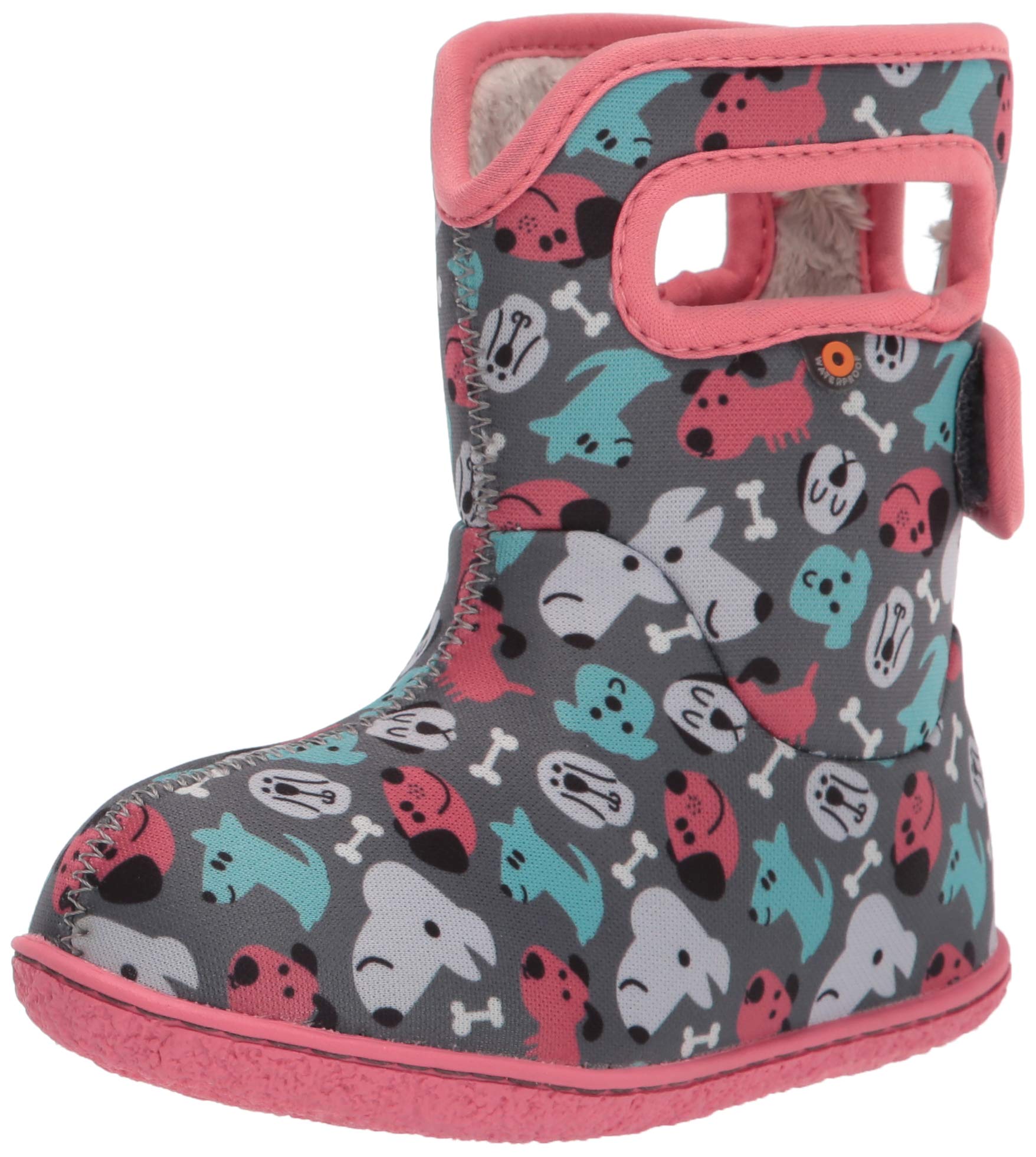 BOGSBaby Girls Puppy Grey Waterproof Insulated Wellis Washable Boots 72608I