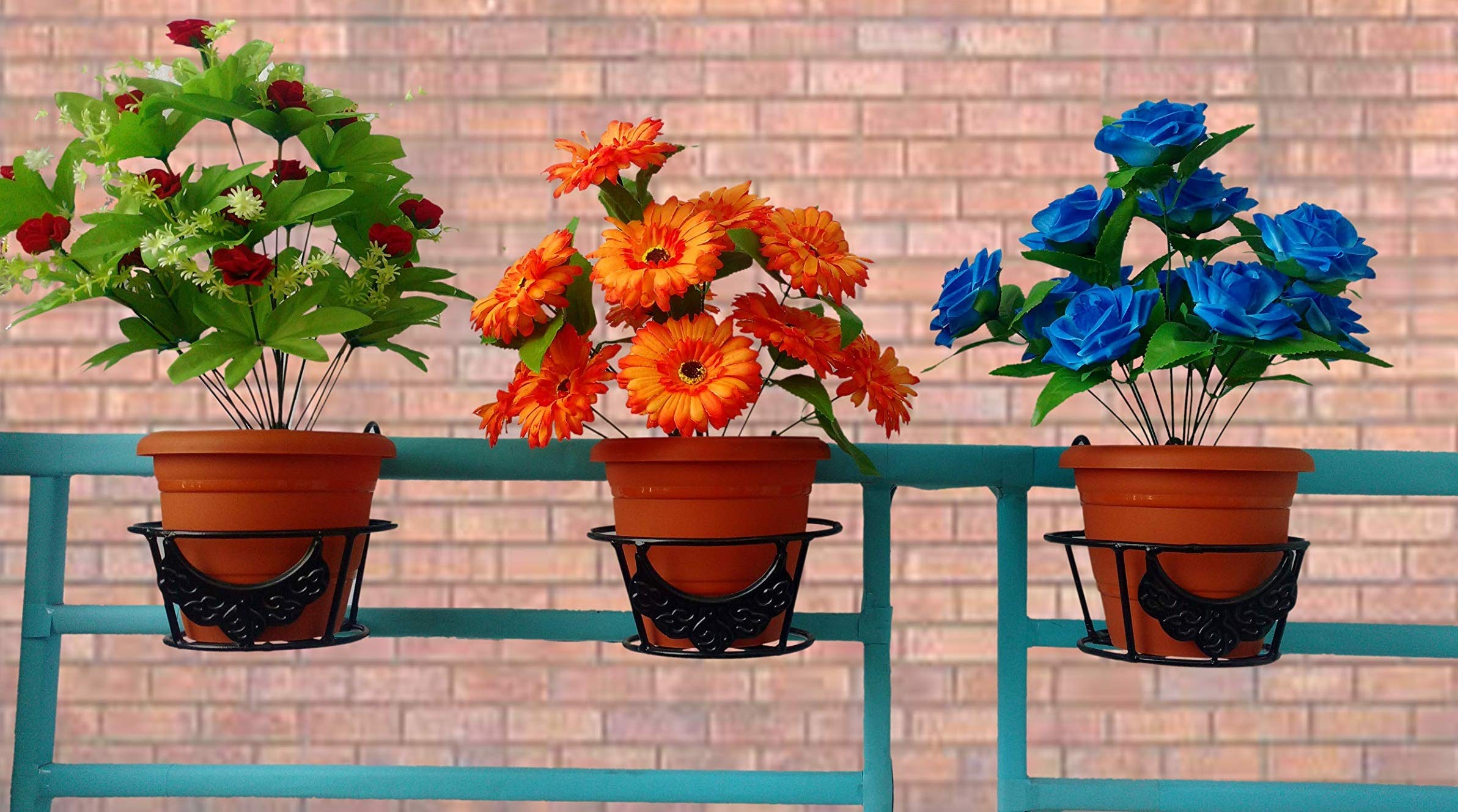 Akura Railing Planter Stand - Black -7