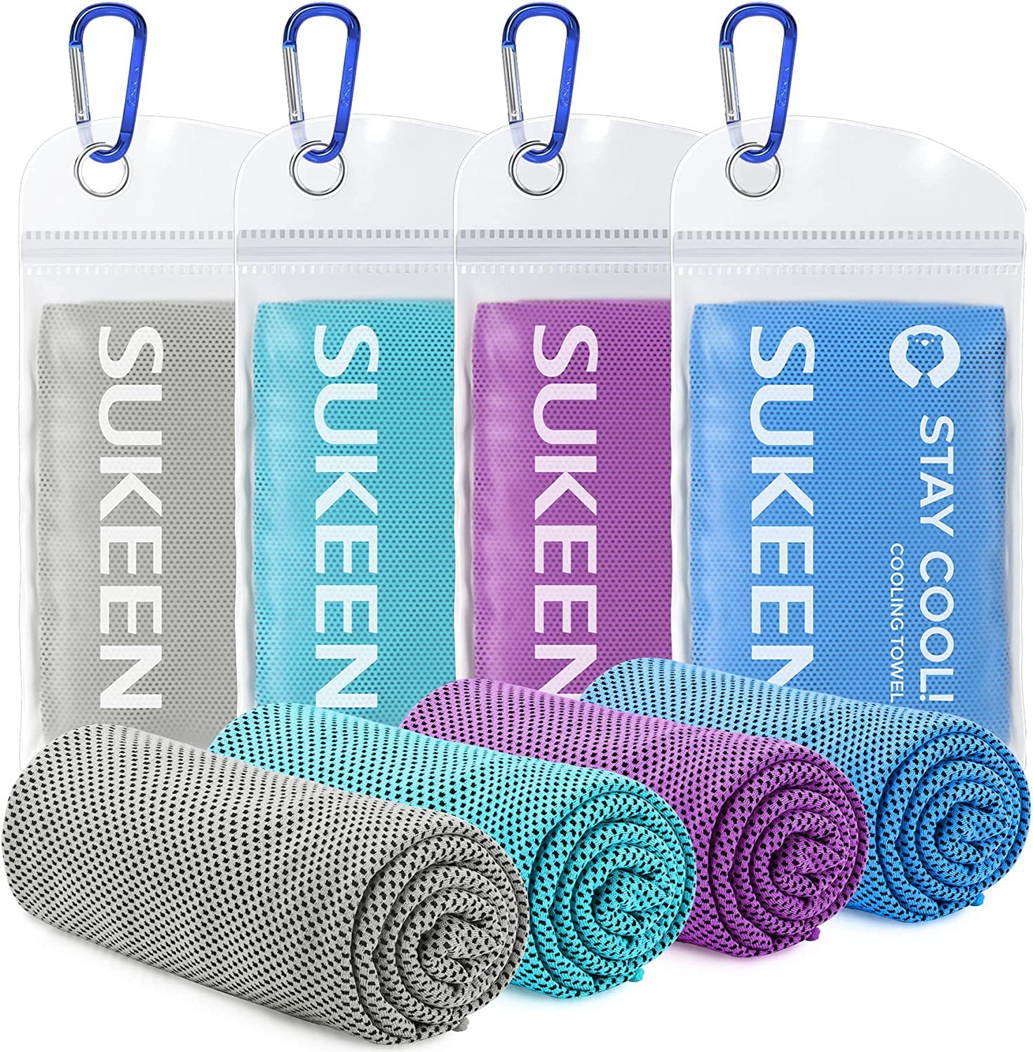 Sukeen Cooling Towel (40"x12"), Ice Towel, Soft Breathable Chilly Towel, Microfiber Instant Cooling Towel for Yoga, Sport, Running, Gym, Workout,Camping, Fitness, Workout