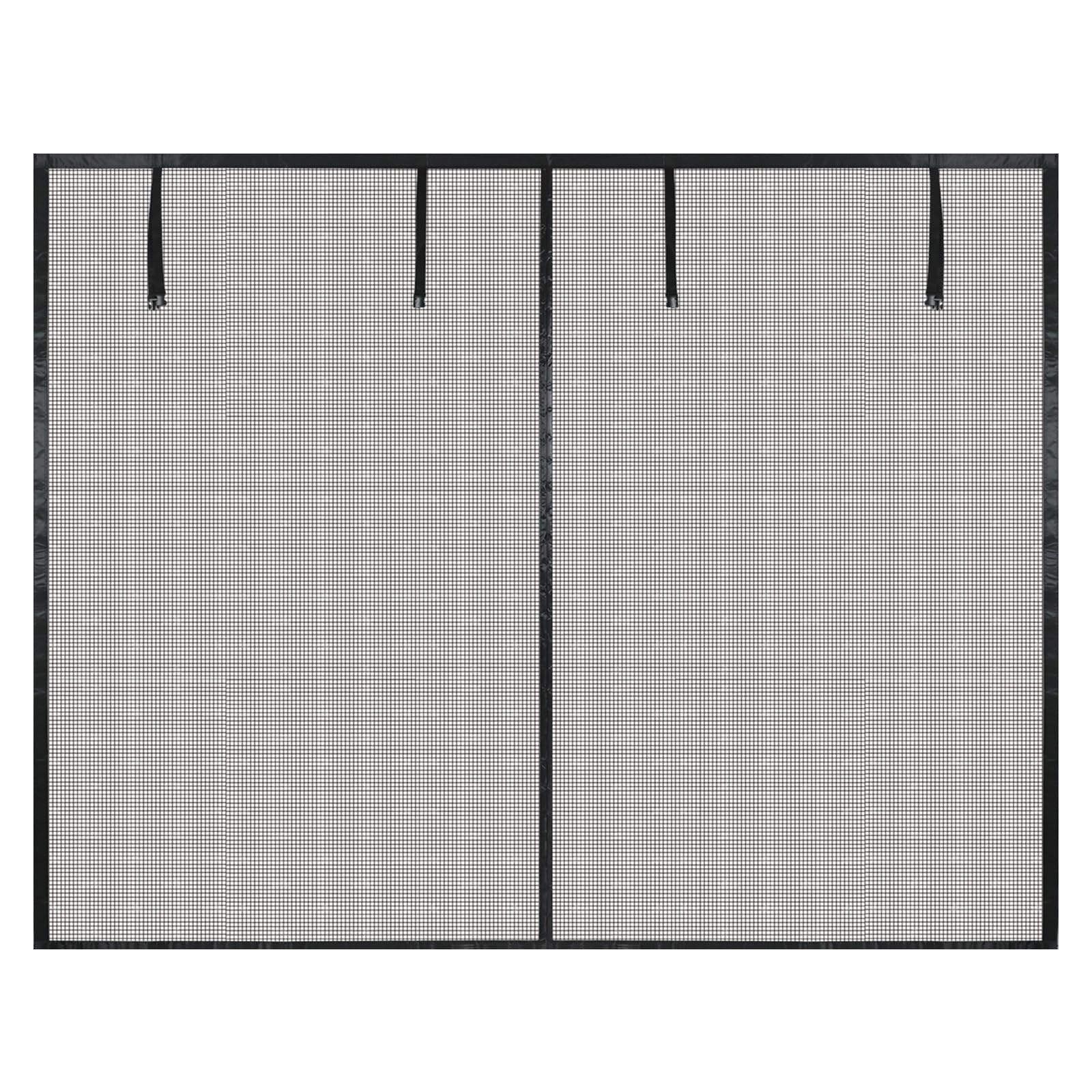 Garagentorgitter, Magnetische Fliegengittertür, Garagentor-Vorhänge, Verstärkte Glasfaser, Magnet Insektenschutz, Reißfest Langlebig Garage Bildschirm Türen für Haustiere (schwarz, 275 * 215cm)