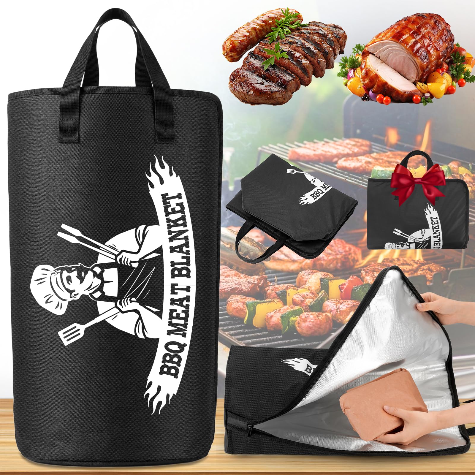 Find law Upgraded 23in Brisket Resting Blanket, Insulated Smoked Meat Bag