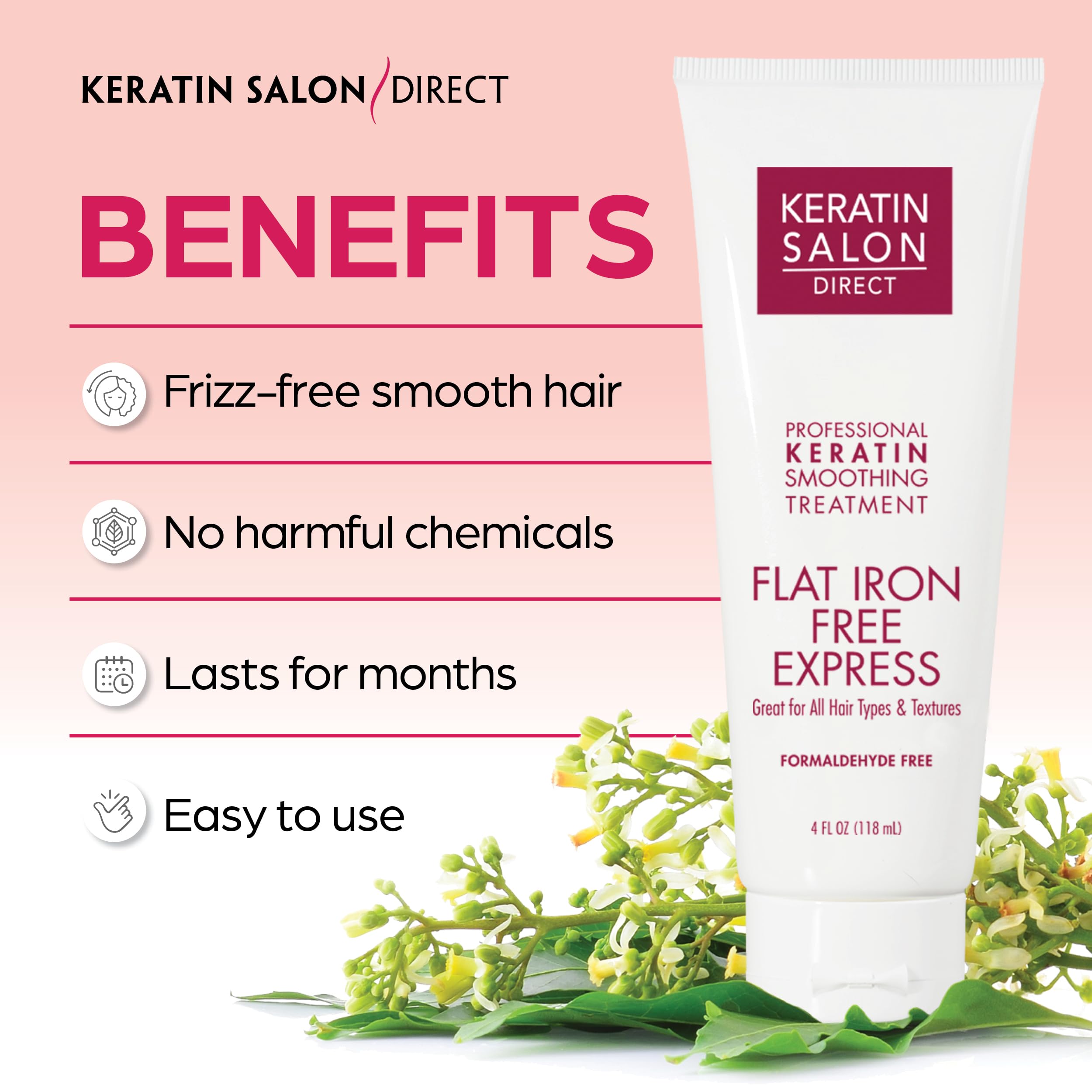 Keratin Salon Direct At-Home Smoothing Hair Treatment, 4 oz