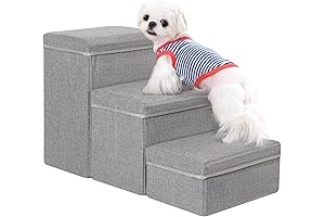 3-Step Dog Staircase with Convenient Storage