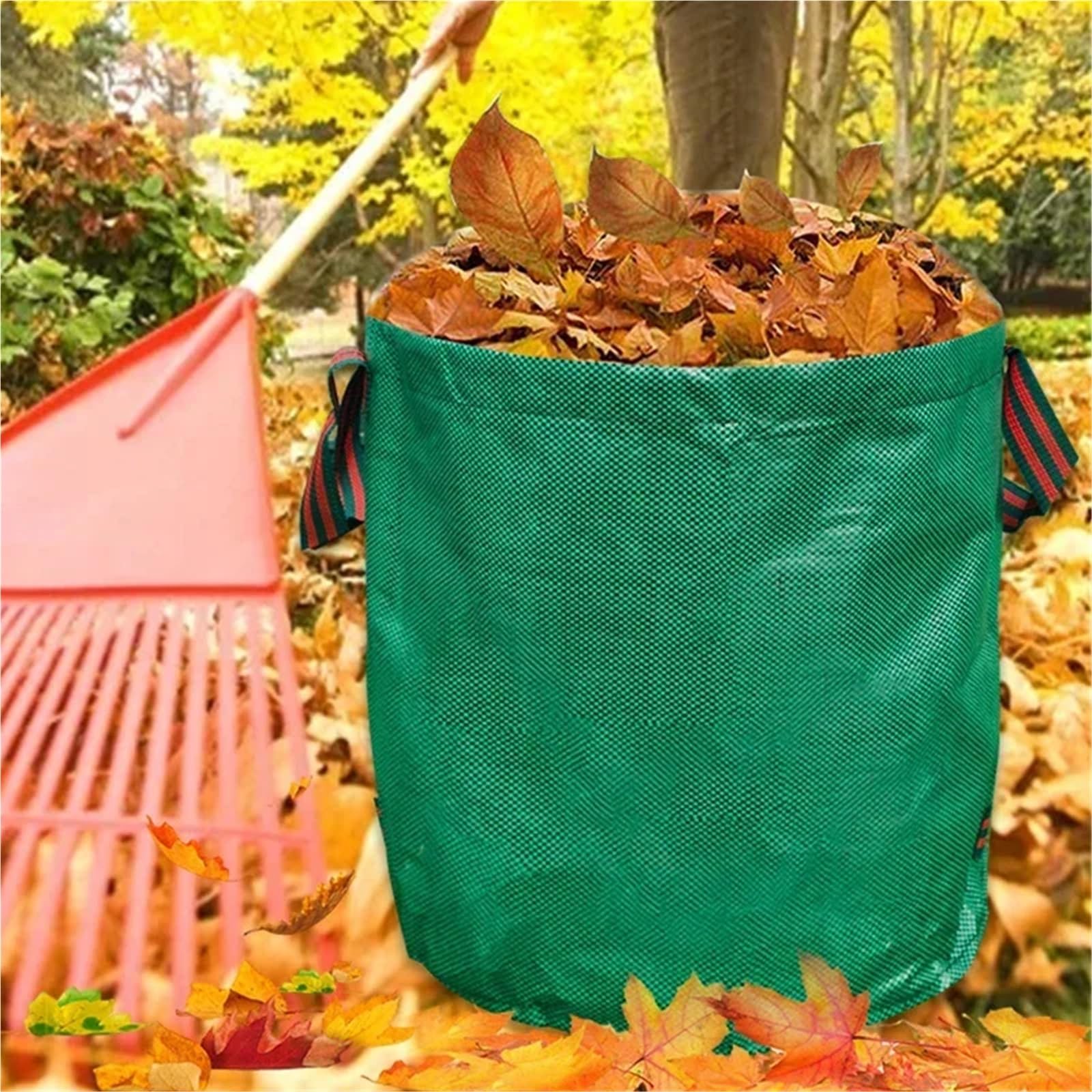 Sacs De Déchets Jardin 3 pièces 500L accessoires d'outils de jardin sac collecteur feuilles sacs à déchets