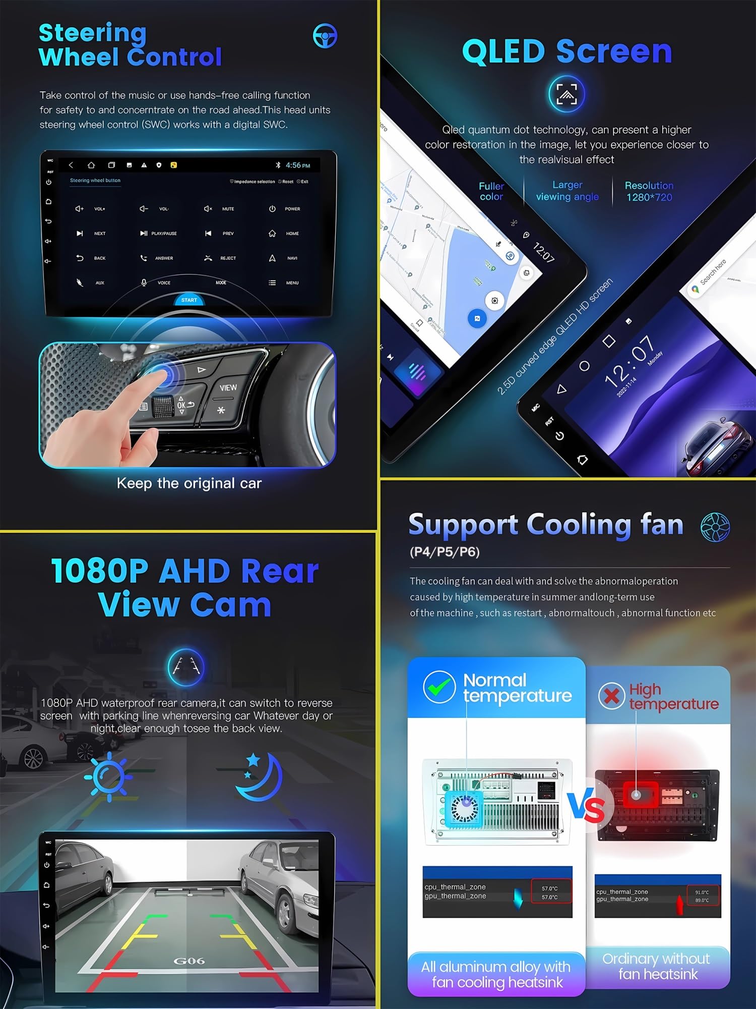 Android 12.0 2 Din radio samochodowe 9" ekran dotykowy samochodowe stereo do Infiniti QX60 2014-2019 z bezprzewodowym Carplay Android nawigacja samochodowa GPS AHD odwrócony obraz sterowanie
