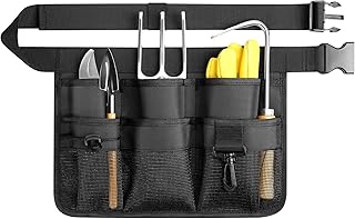 Cinto de ferramentas de jardinagem, 8 bolsos resistente para mulheres e homens, bolsa de ferramentas resistente à água 1680D para construtores, carpinteiros, jardineiros, eletricistas