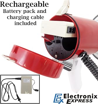 EX ELECTRONIX EXPRESS Rechargeable 50 Watt Loud Megaphone with Siren Bullhorn Speaker Outdoor Portable Amplifier