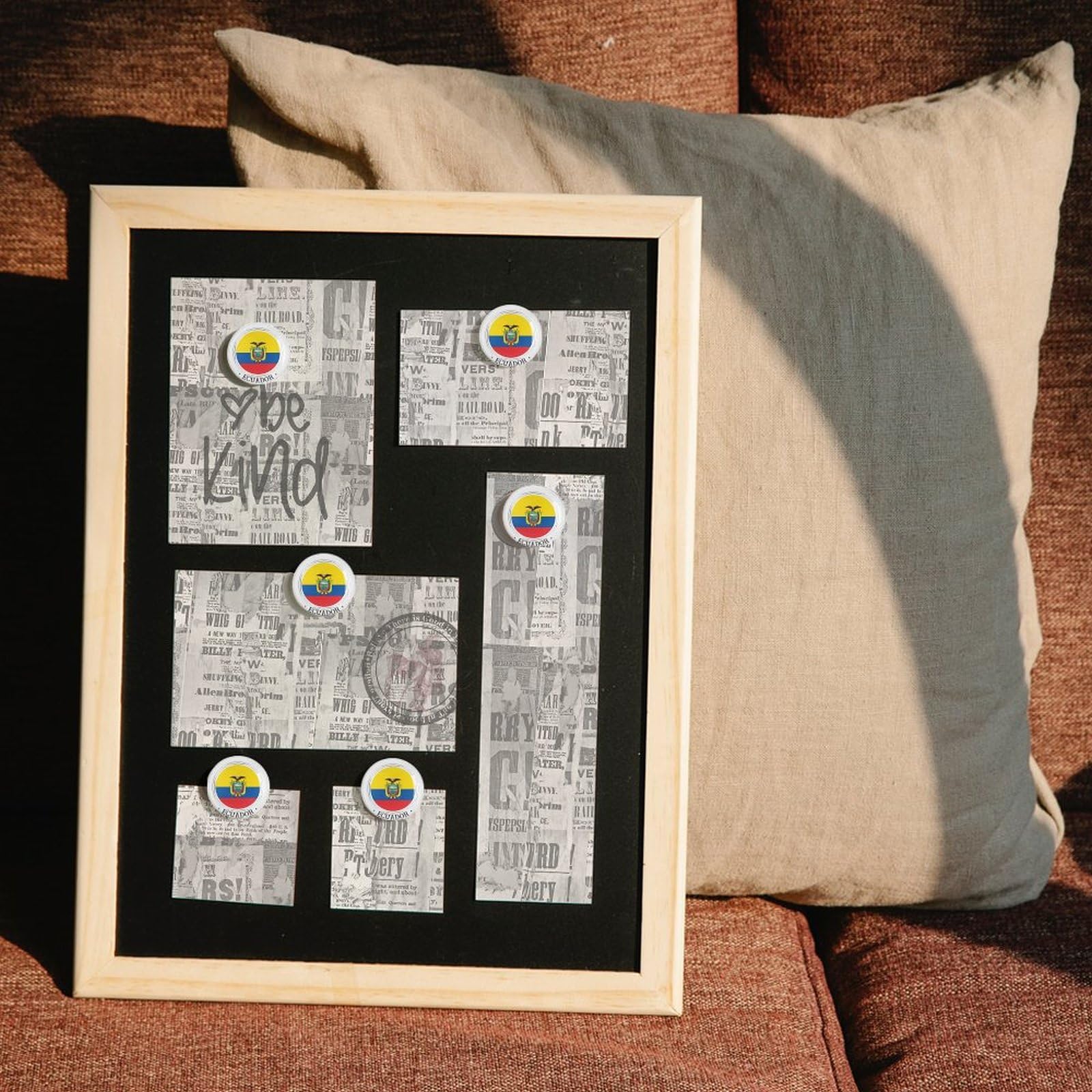 Ecuador Flagge Kühlschrankmagnete Magnetisches Whiteboard für Kühlschrank Nationalflaggen Glas Starke Magnete Kühlschrankmagnete für Whiteboard Klassenzimmer Büro Küche 4 Stück