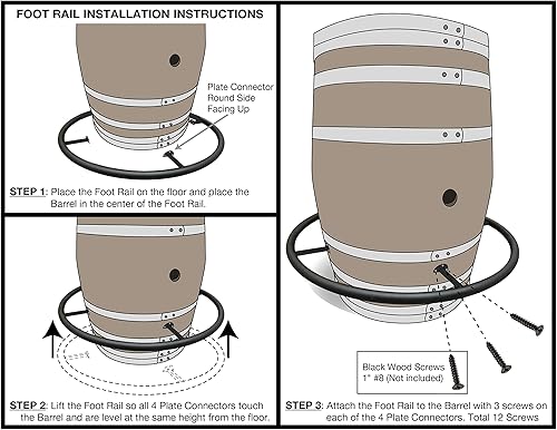 Miniatura 6 de Barrel Foot Rail (barriles de vino)