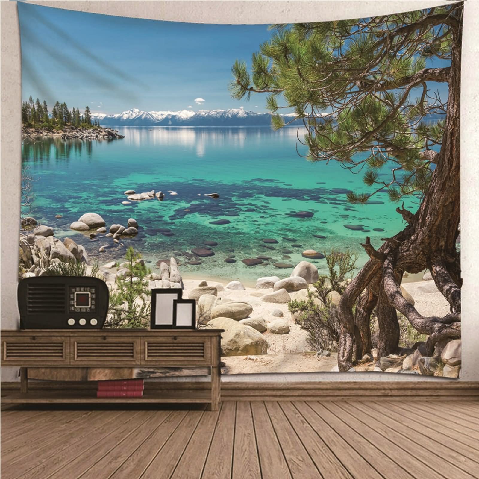 Arazzo da parete Montana River Forest, decorazione