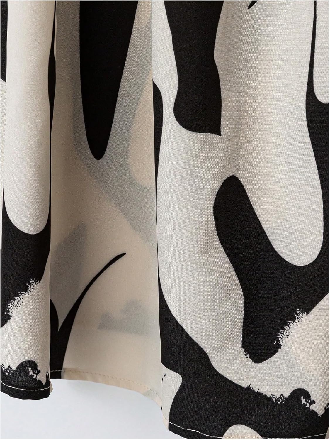 SOLY HUX Women's Plus Size Blouse Printed V Neck Ruffle Short Sleeve Summer Vacation Tops - Image 5