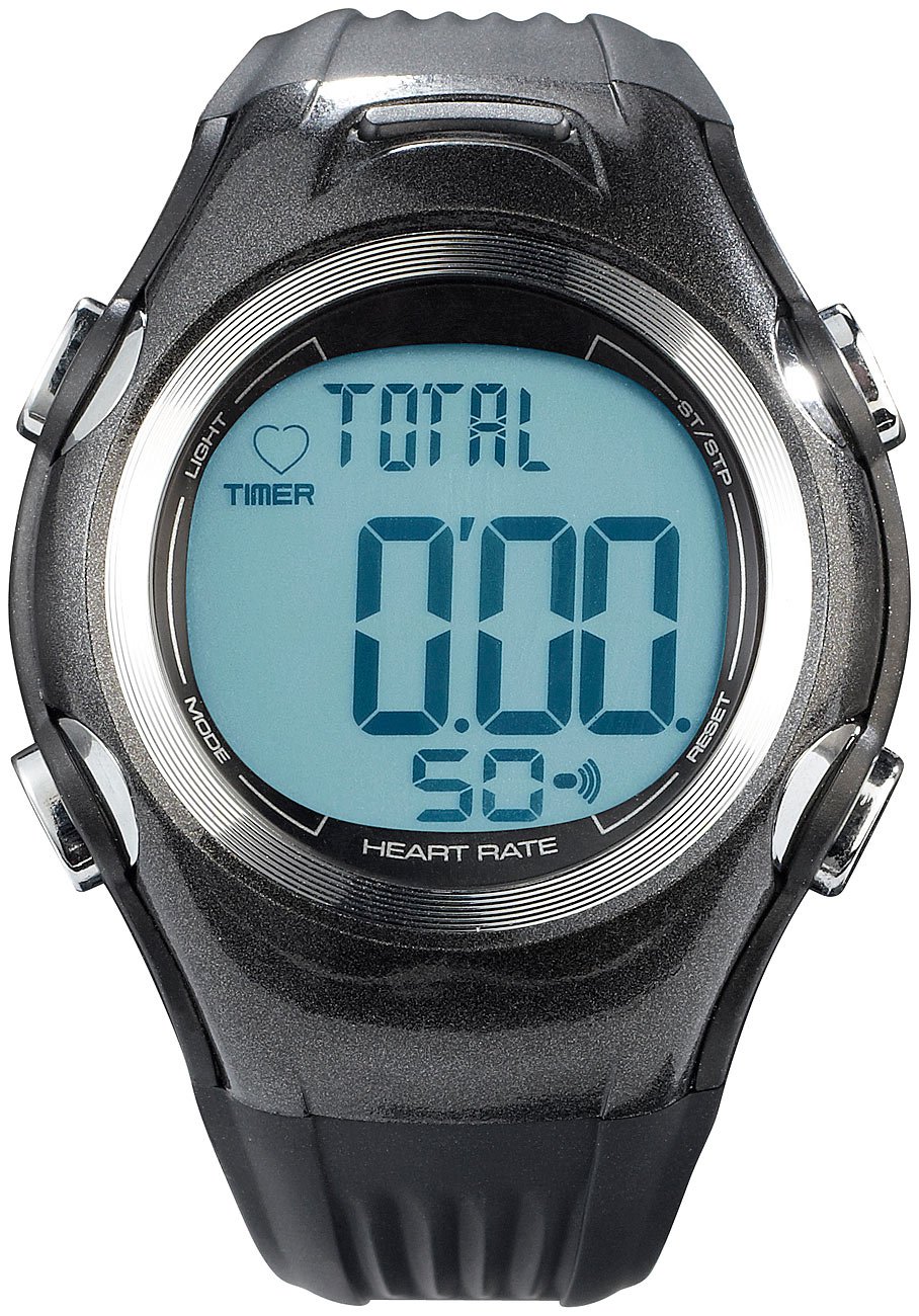 PEARL Sports Fitness-Uhr, 3 Intensitätsstufen, LCD-Display, Stoppuhr-Funktion, IPX4