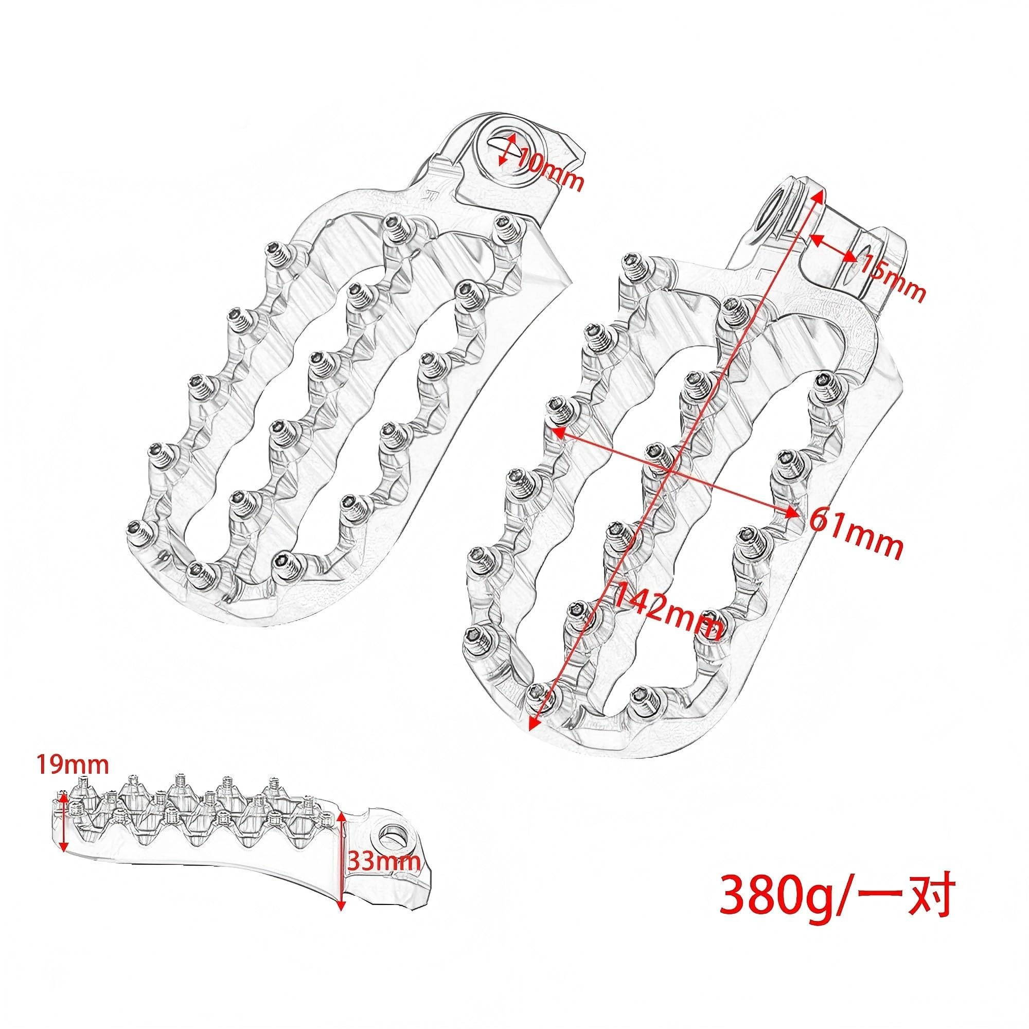 Moto CNC Poggiapiedi Pioli Pedana Per SX65 85 125 250 950 Adventure 990 SMT