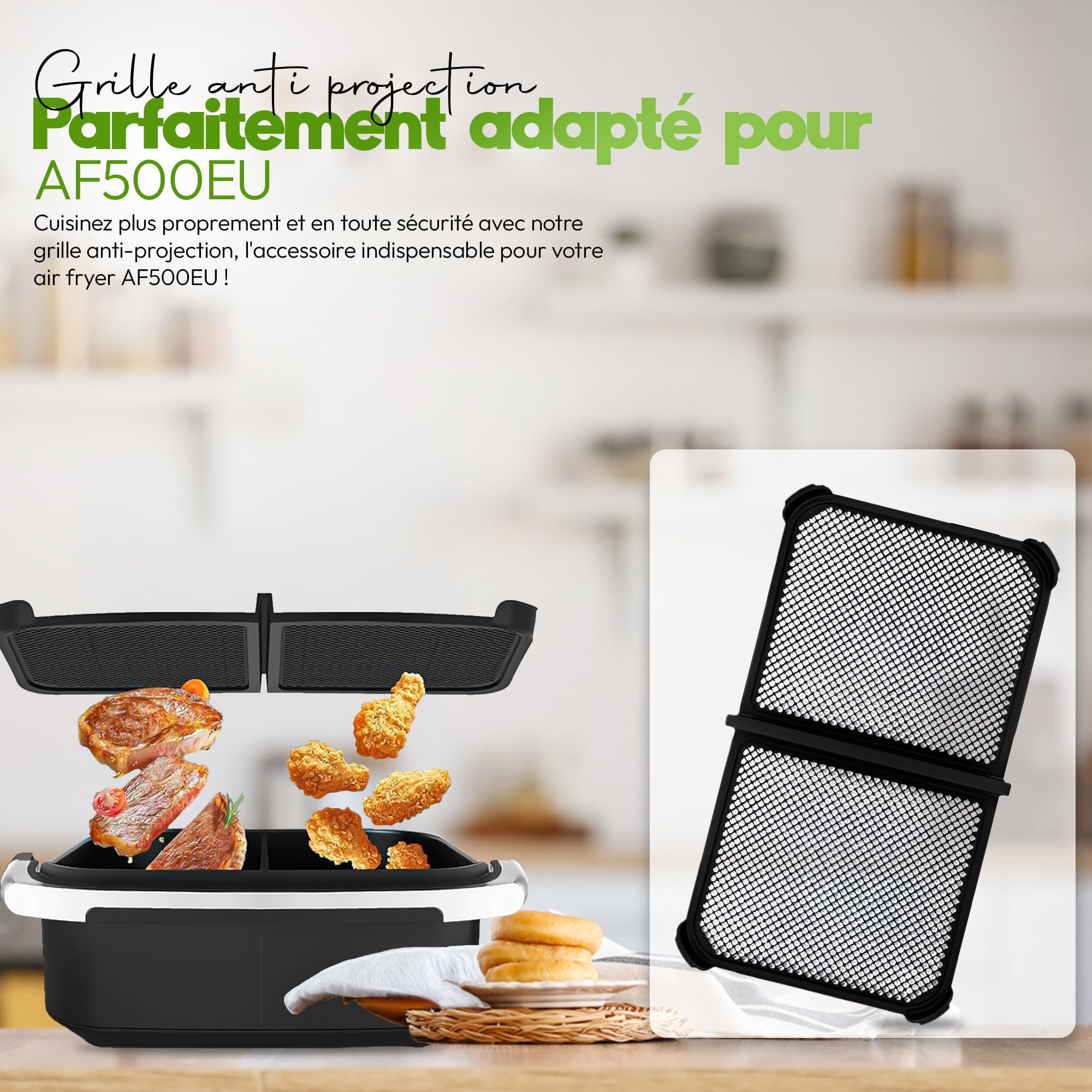 Protection D'écran Anti-éclaboussures En Acier Inoxydable à Mailles