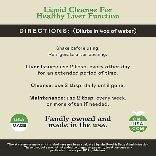 Miniatura 5 de Complete Natural Products Liver Complete 12oz - Suplemento líquido orgánico de limpieza y desintoxicación del hígado para enzimas altas, hígado