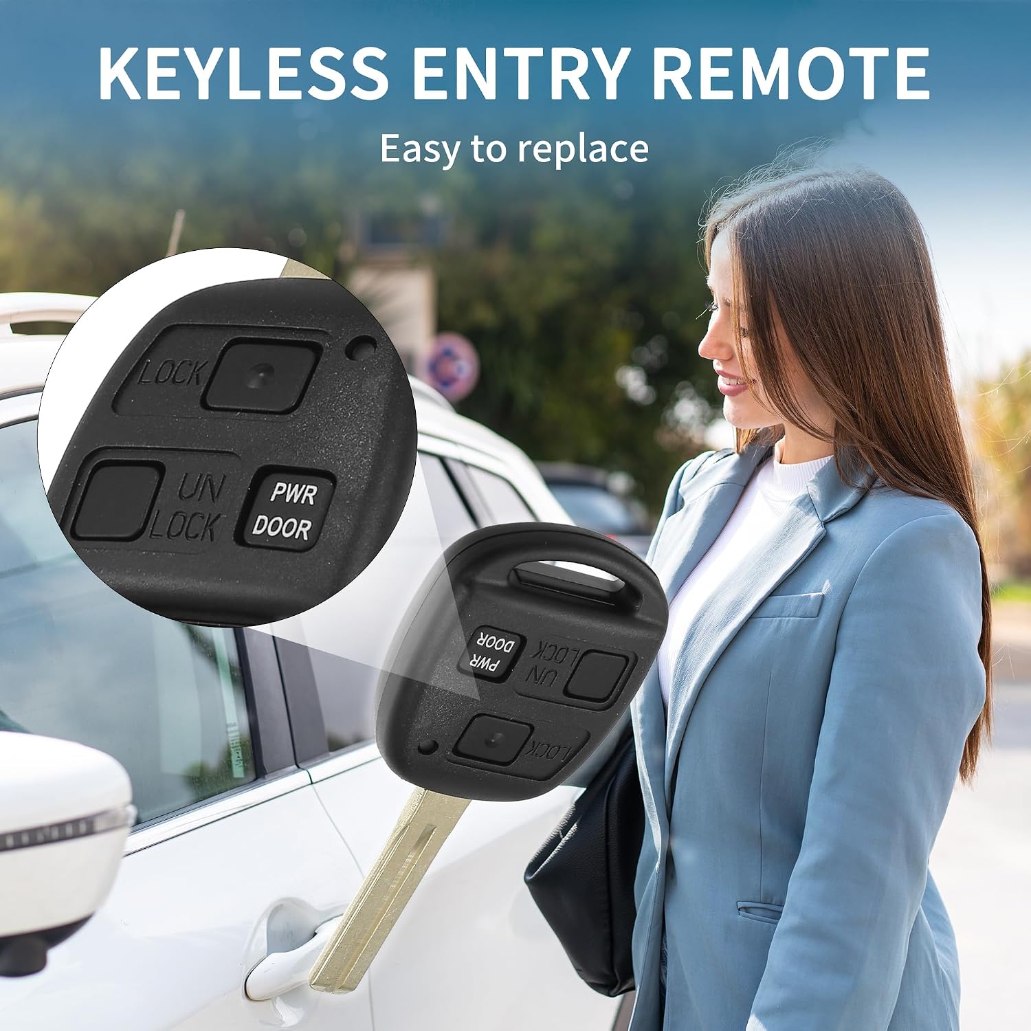 Keyless Entry Remote for Lexus RX330 RX350 2004-2006 433.92Mhz OHT1130261 3 Button Reusable | Control Replacement Car Key Fob 1 Pcs for Lexus RX350 RX400h 2007-2009 image 3