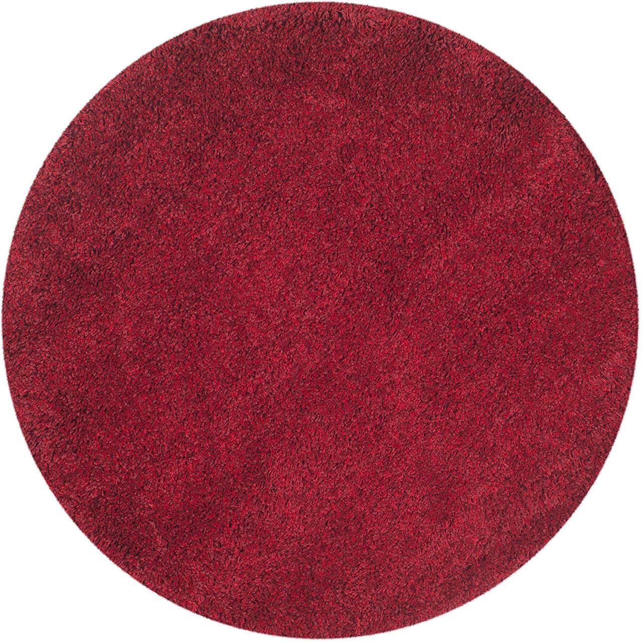Gleckn Modern Polyester Anti Slip Round Shaggy Fluffy Fur Rug and Carpet for Runner,Kalin for Bedroom/Dinning Hall/Living Room,Round Carpets for Home (2 X 2 Feet, Red) (B09VMRXW54) Amazon Price History, Amazon Price Tracker