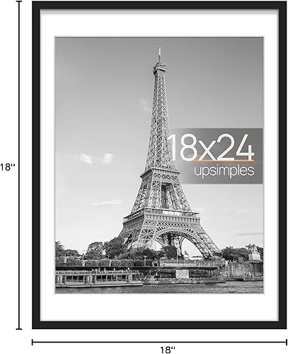 Miniatura 7 de upsimples Portarretratos de 18 x 24 pulgadas, para exhibir fotos de 16 x 20 pulgadas con paspartú o de 18 x 24 pulgadas sin paspartú, marco para