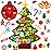 Max Fun DIY Felt Christmas Tree for Toddlers with 49 Christmas Ornaments + Tic-Tac-Toe Games for Kids Wall Hanging Christmas Decorations Felt Craft Kits for Xmas Party Favors