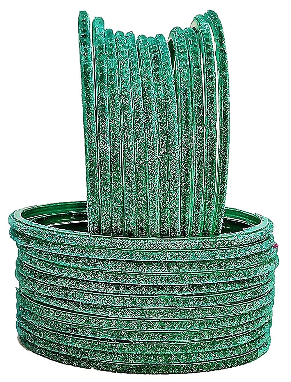 Hemnar Glass Velvet Beautiful Bangles Set for Women and Girls with Matching Colours On Ocassion of Birthdays, Parties & Functions - (Pack of 24 Bangles) (Dark Green, 2.6) (B08XW949FR) Amazon Price History, Amazon Price Tracker