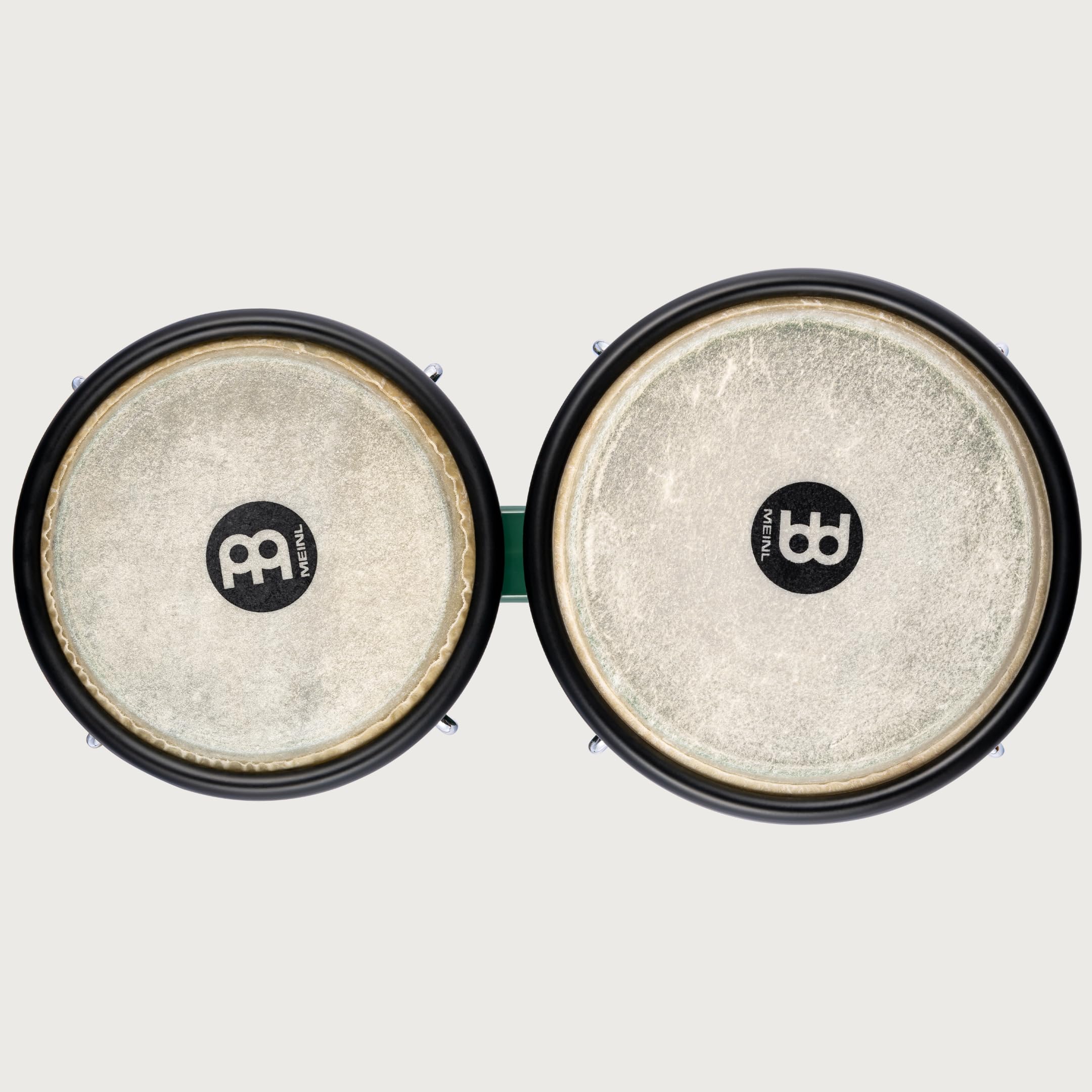 Meinl Percussion Bongos Journey Series - 2 Tamburi a Mano da 6.5 e 7.5 Pollici - Chiave Accordatura Inclusa - Plastica ABS, Green (HB50FG)