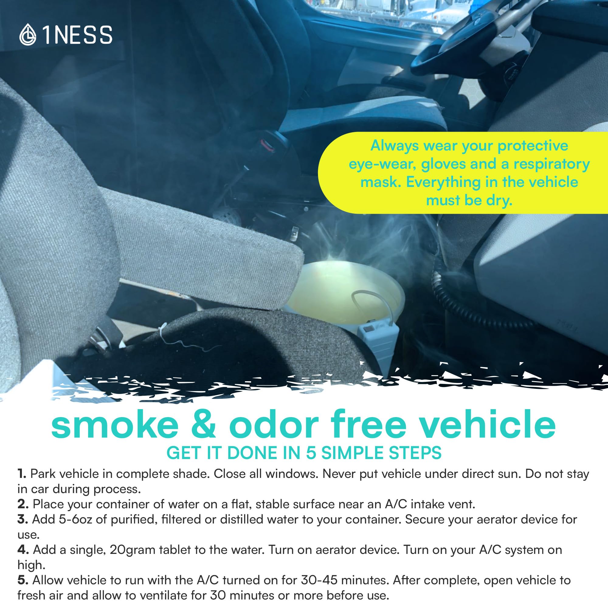 1ness Premium Heavy Duty Chlorine Dioxide Odor Neutralizing Tablets – 32g (Pack of 8) – Deep Penetrating CLO2 Odor Removal for Home & Commercial Use