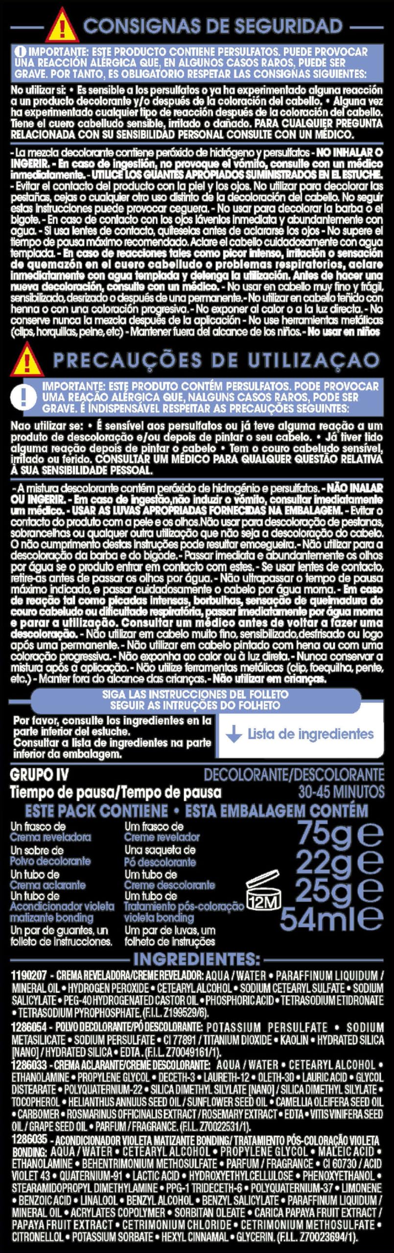 Garnier Olia, pack 3 Decolorante Permanente sin Amoniaco con Aceites Florales de Origen Natural, Decolorante D+++, Aclarado 8 Tonos, El embalaje puede variar