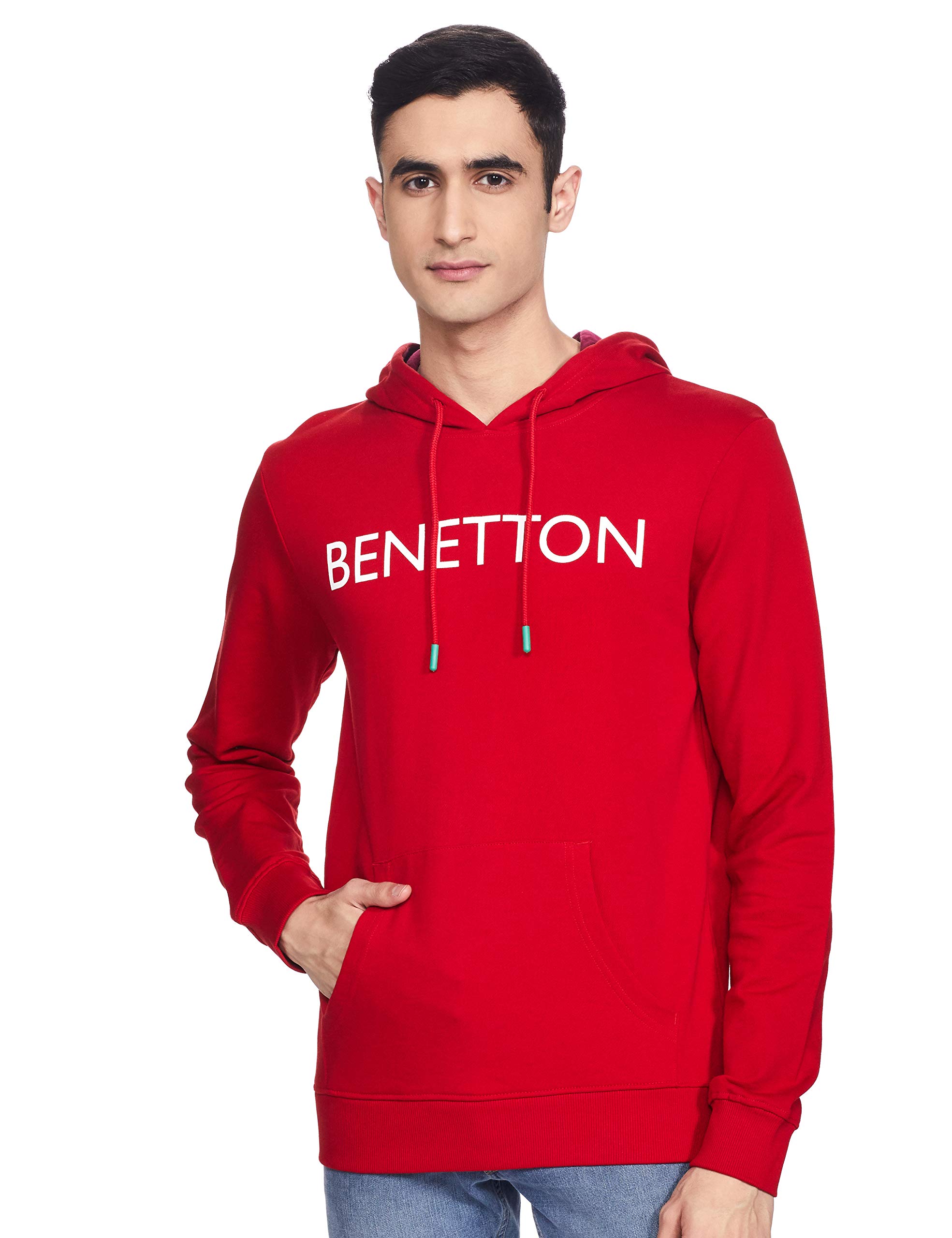 united colors of benetton Men's Cotton Hooded Neck sweatshirt (6LYSC3GZ503_Red_L)-picture-28