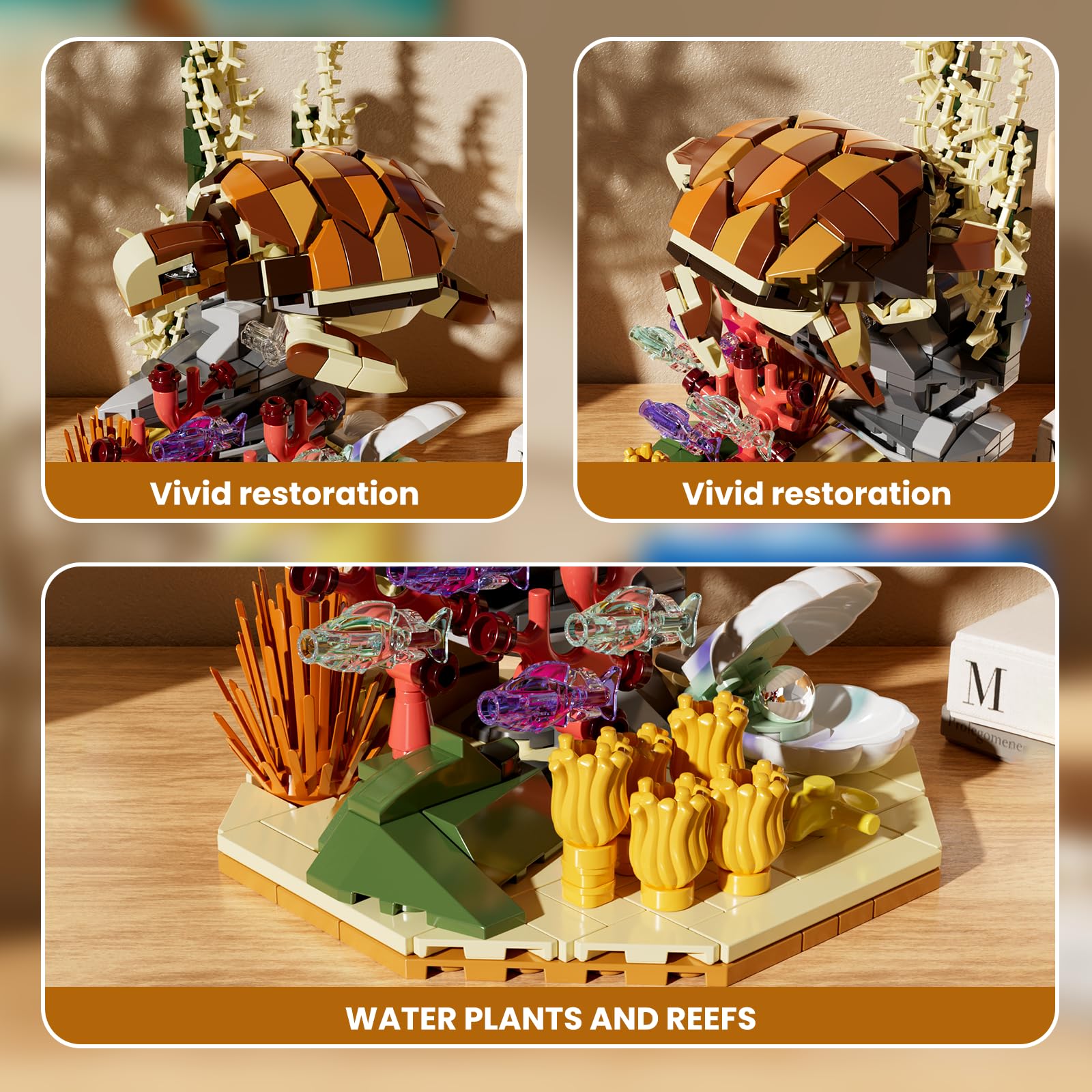 Mould King Klemmbausteine Tintenfisch – 416 Teile Meerestier-Set Mit Sockel | Bauspielzeug Für Jugendliche & Erwachsene