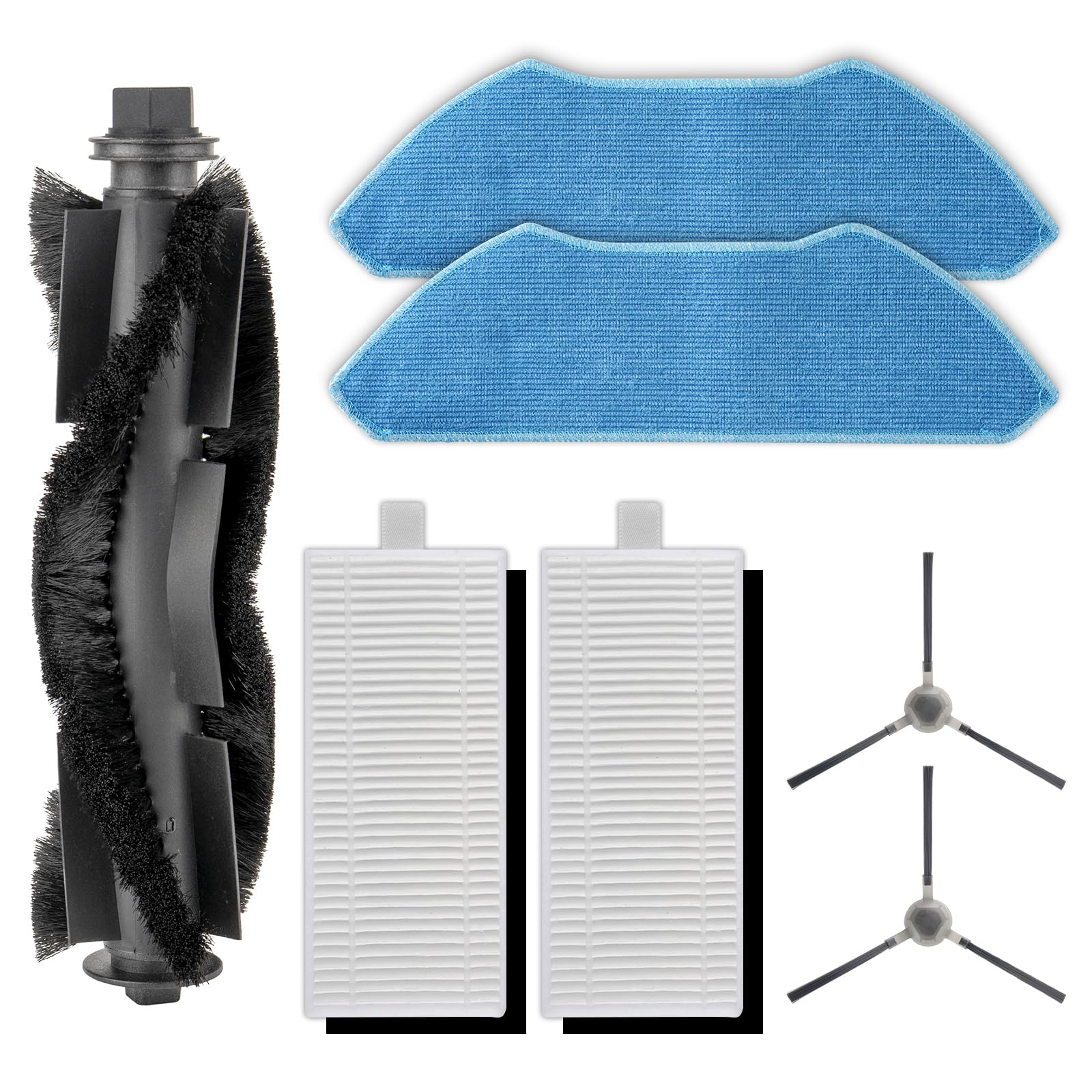 Kit Pièces De Rechange Pour Robot Aspirateur Lefant M1 M2 Pro - 5 Filtres + 4 Brosses Latérales + 1 Brosse De Nettoyage